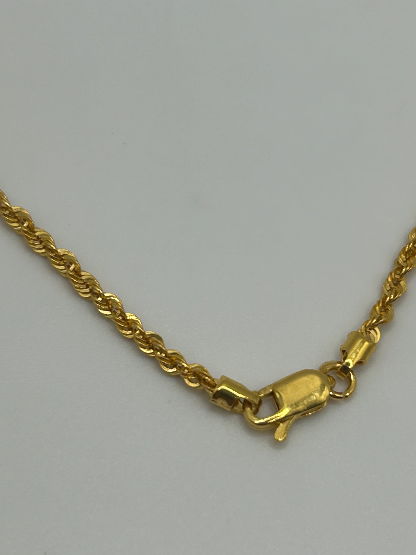 22ct Gold Rope Hollow Chain 3.5 grams Hallmarked