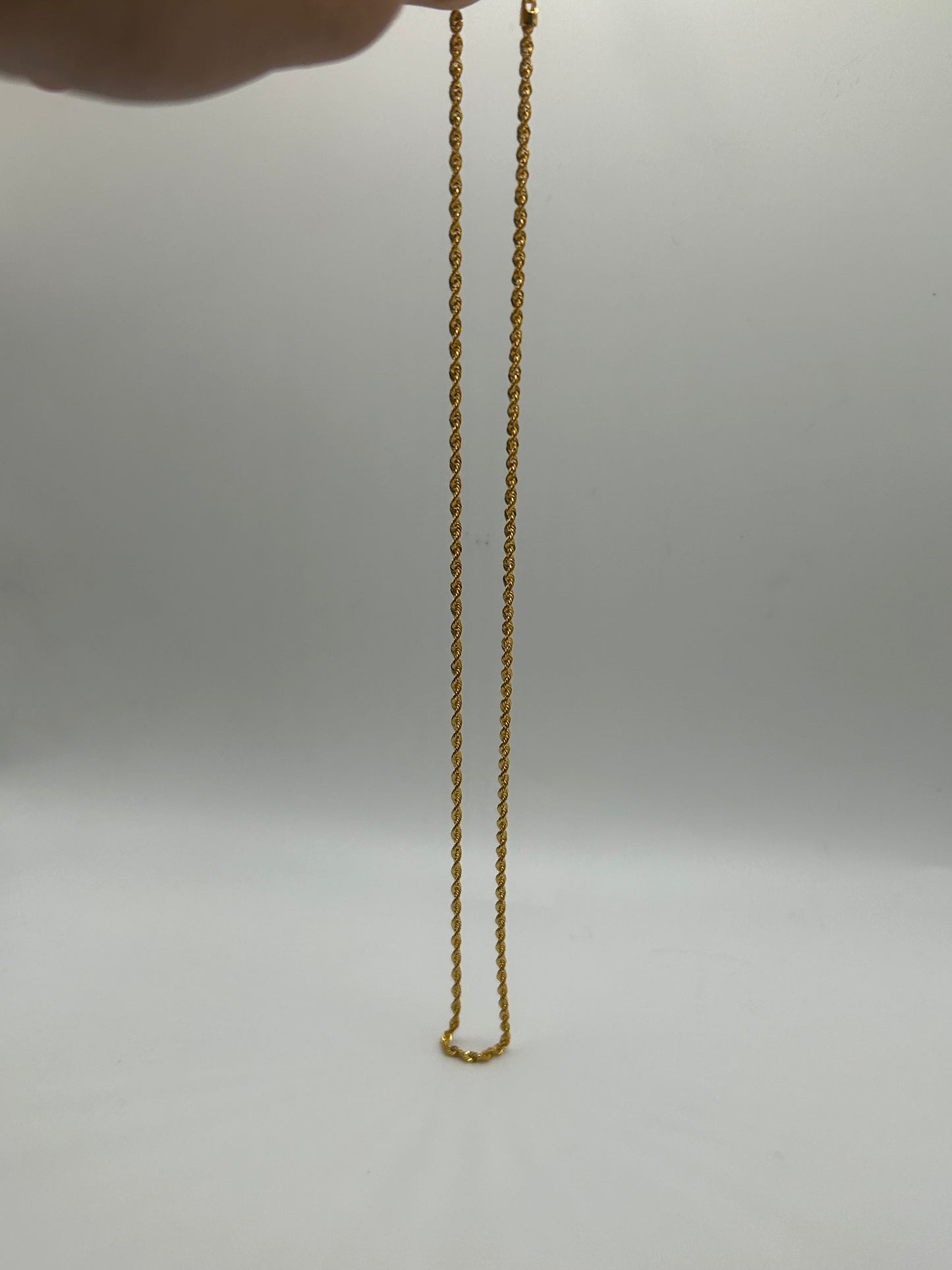 22ct Gold Rope Hollow Chain 3.5 grams Hallmarked
