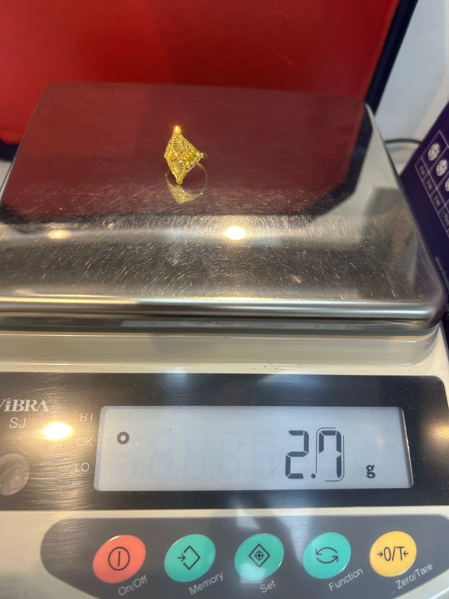 22ct Gold Ring Size K Ladies Hallmarked 2.7 grams