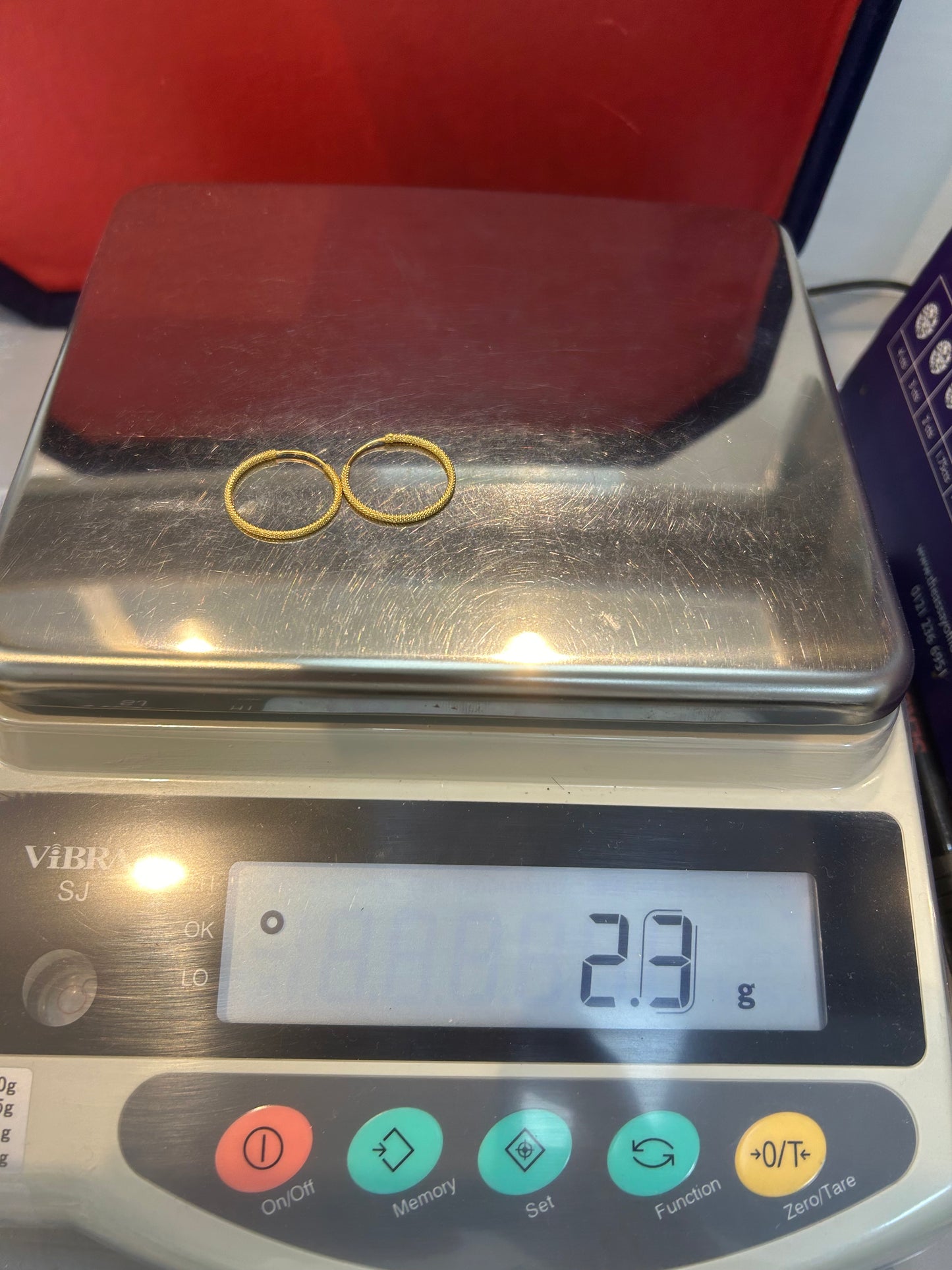 22ct Gold Earrings 2.3 grams Hallmarked