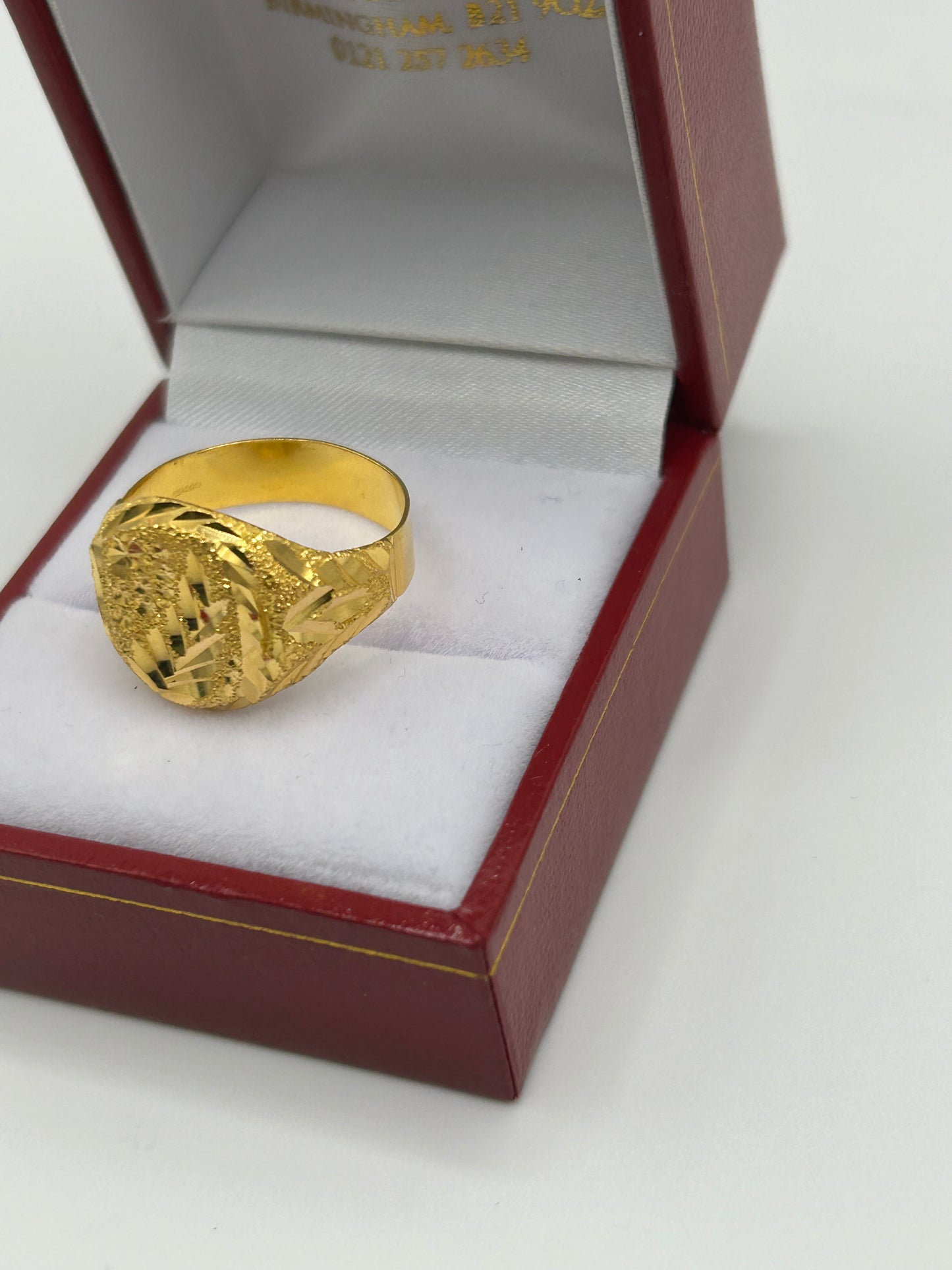 22ct Gold Men's Ring 4.2 grams Size S1/2 Hallmarked