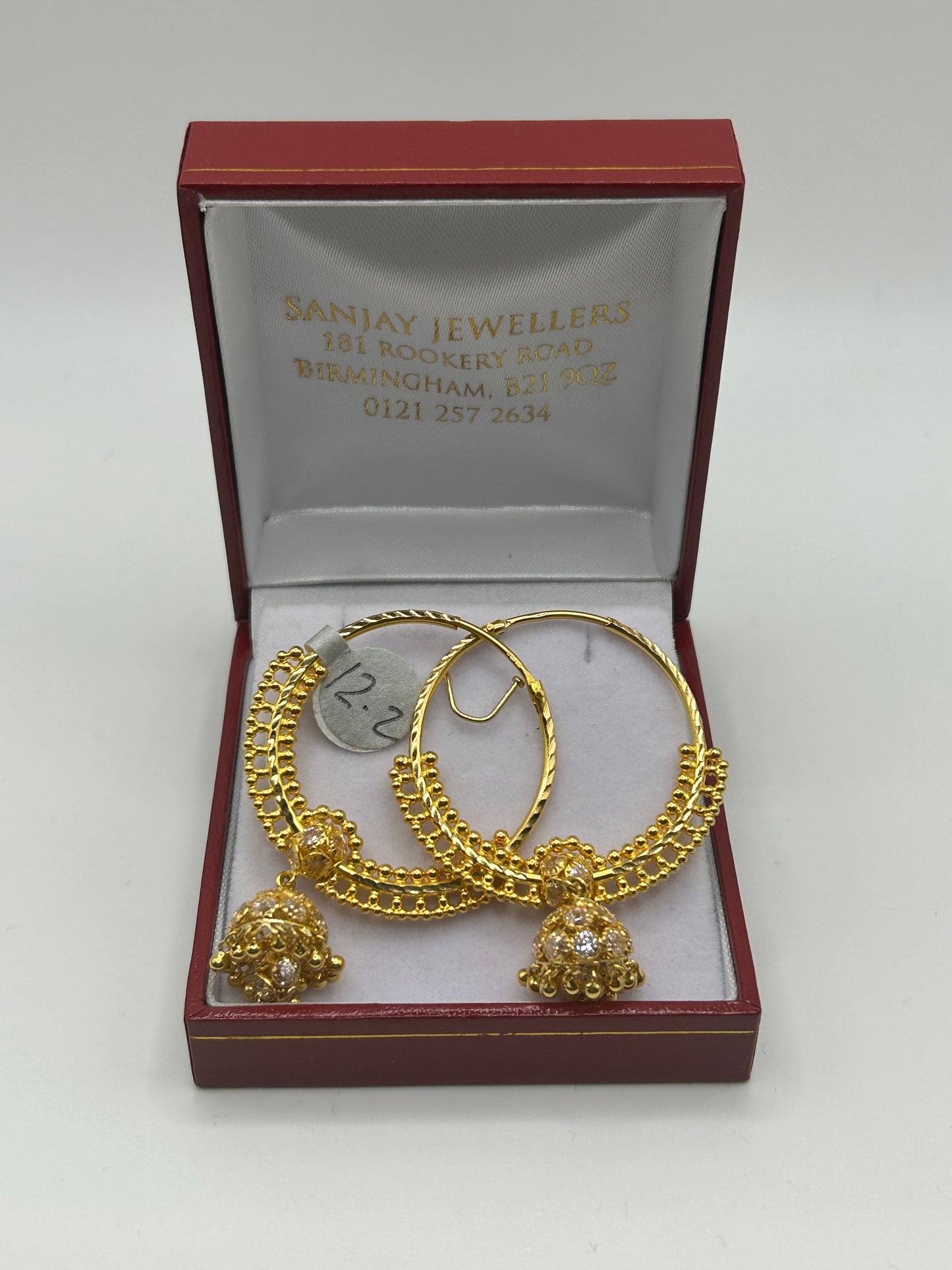 22ct Gold Earrings 12.2 grams Hallmarked