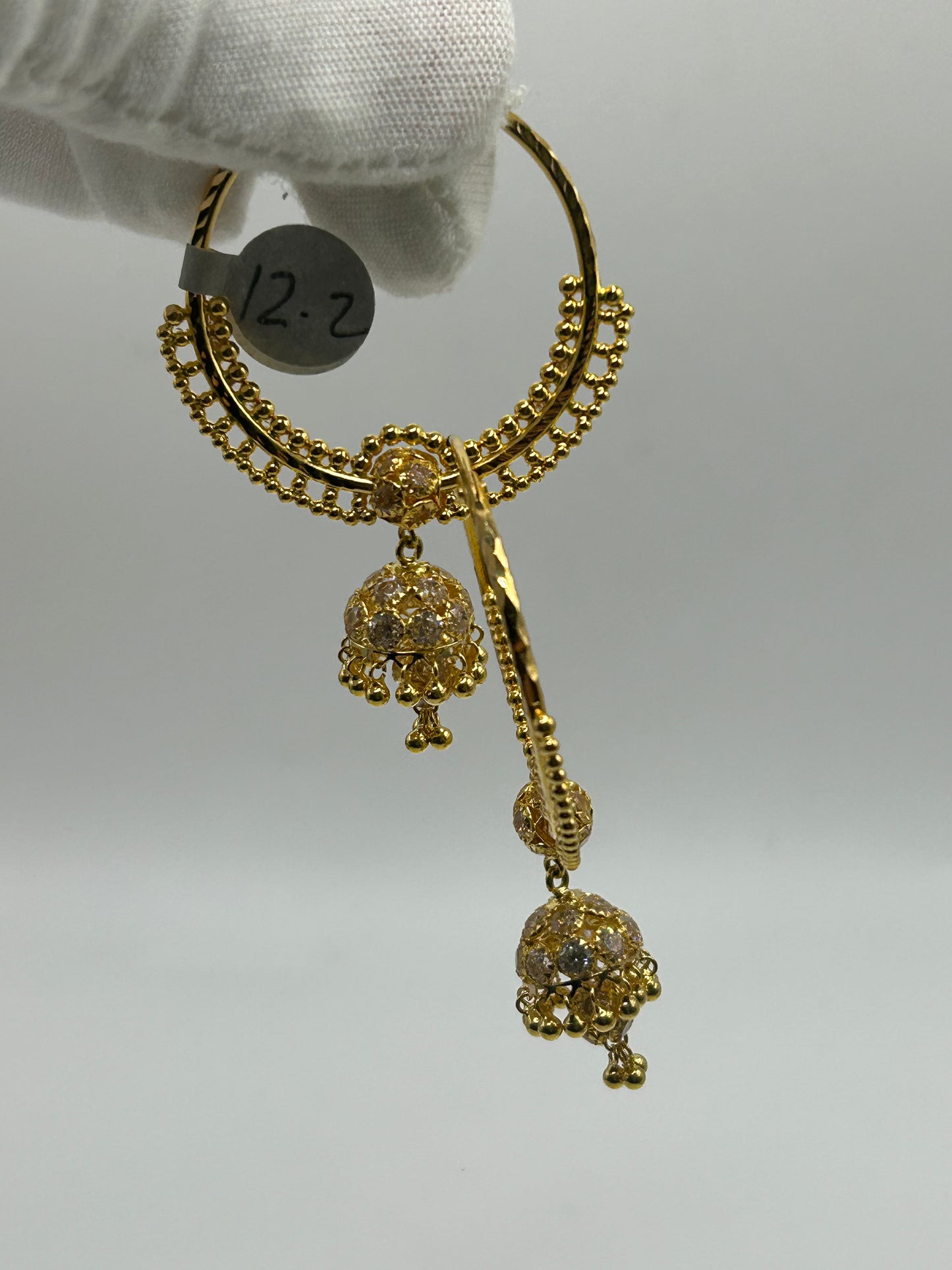 22ct Gold Earrings 12.2 grams Hallmarked