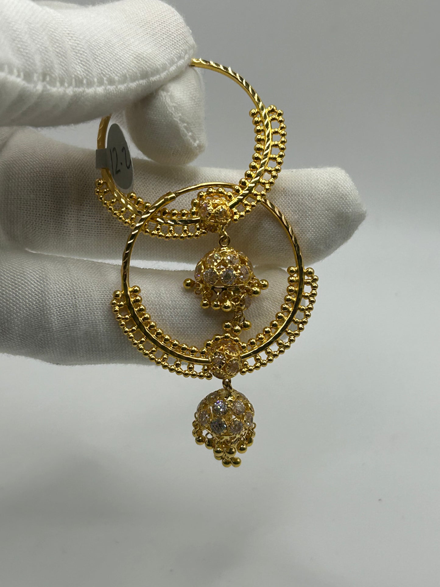 22ct Gold Earrings 12.2 grams Hallmarked