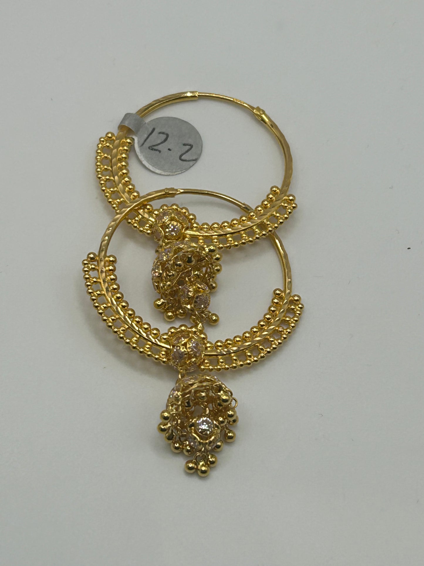 22ct Gold Earrings 12.2 grams Hallmarked
