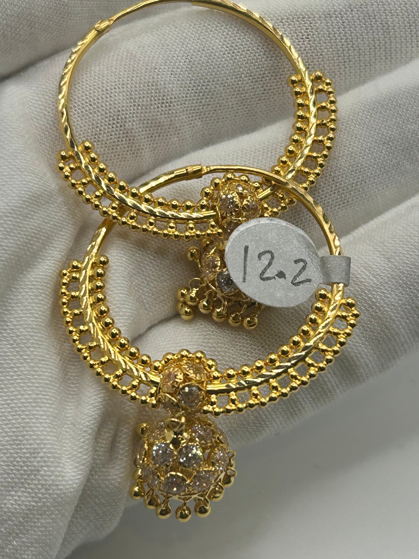 22ct Gold Earrings 12.2 grams Hallmarked