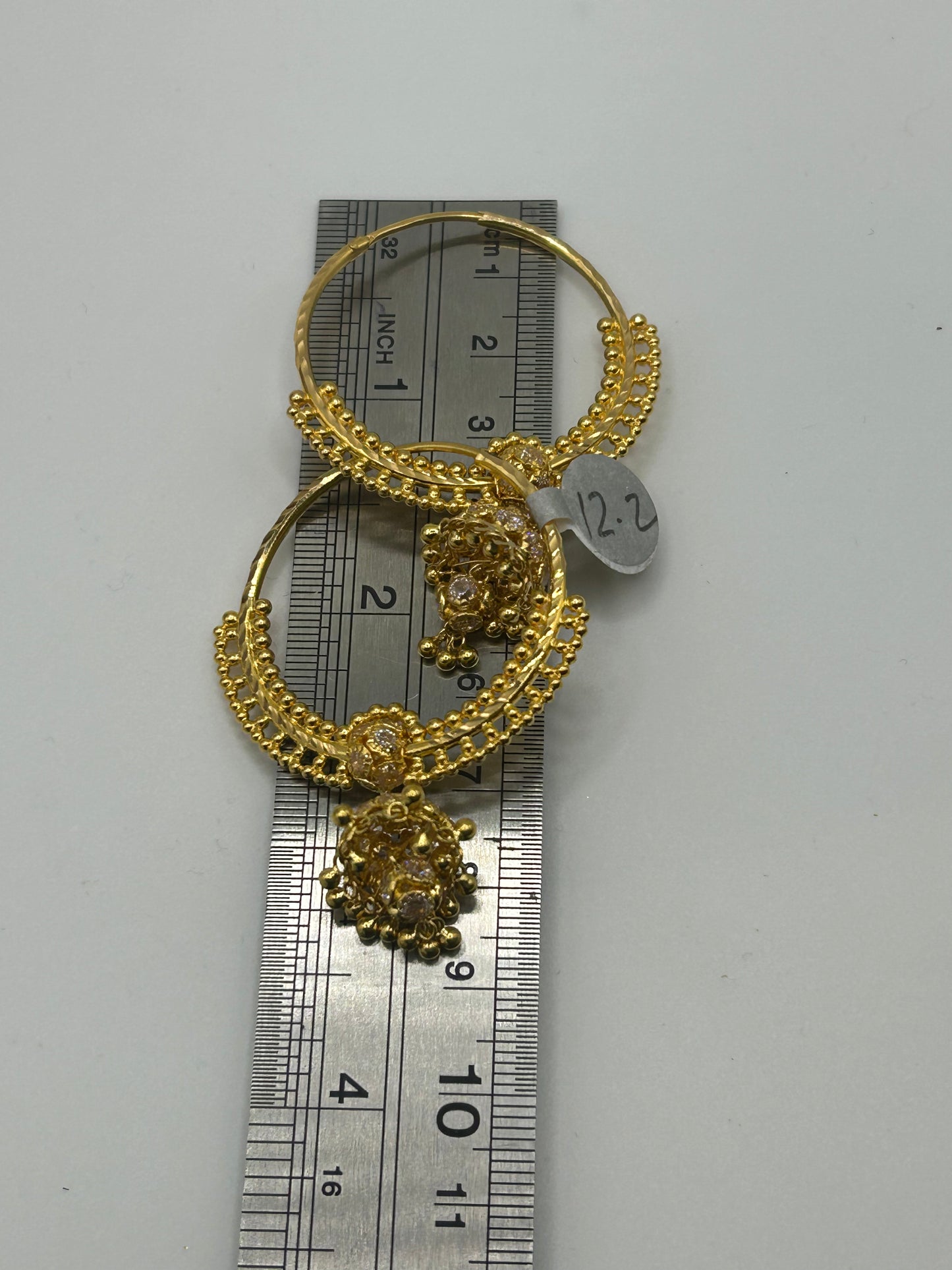 22ct Gold Earrings 12.2 grams Hallmarked