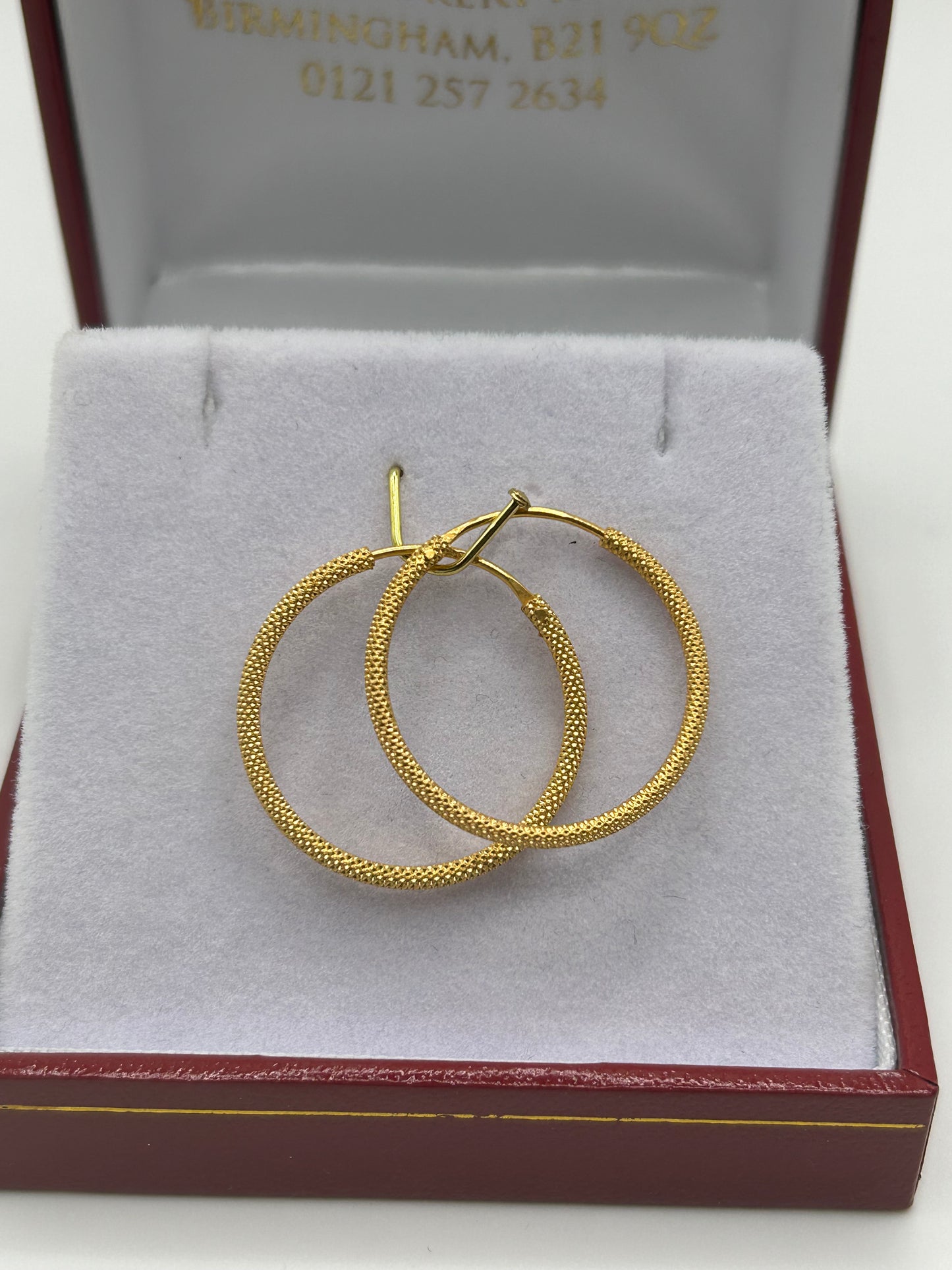 22ct Gold Earrings 2.3 grams Hallmarked