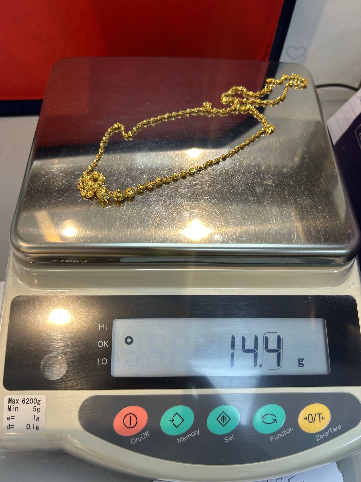 22ct Gold Mala/ Chain 14.4 grams Hallmarked 22 inch