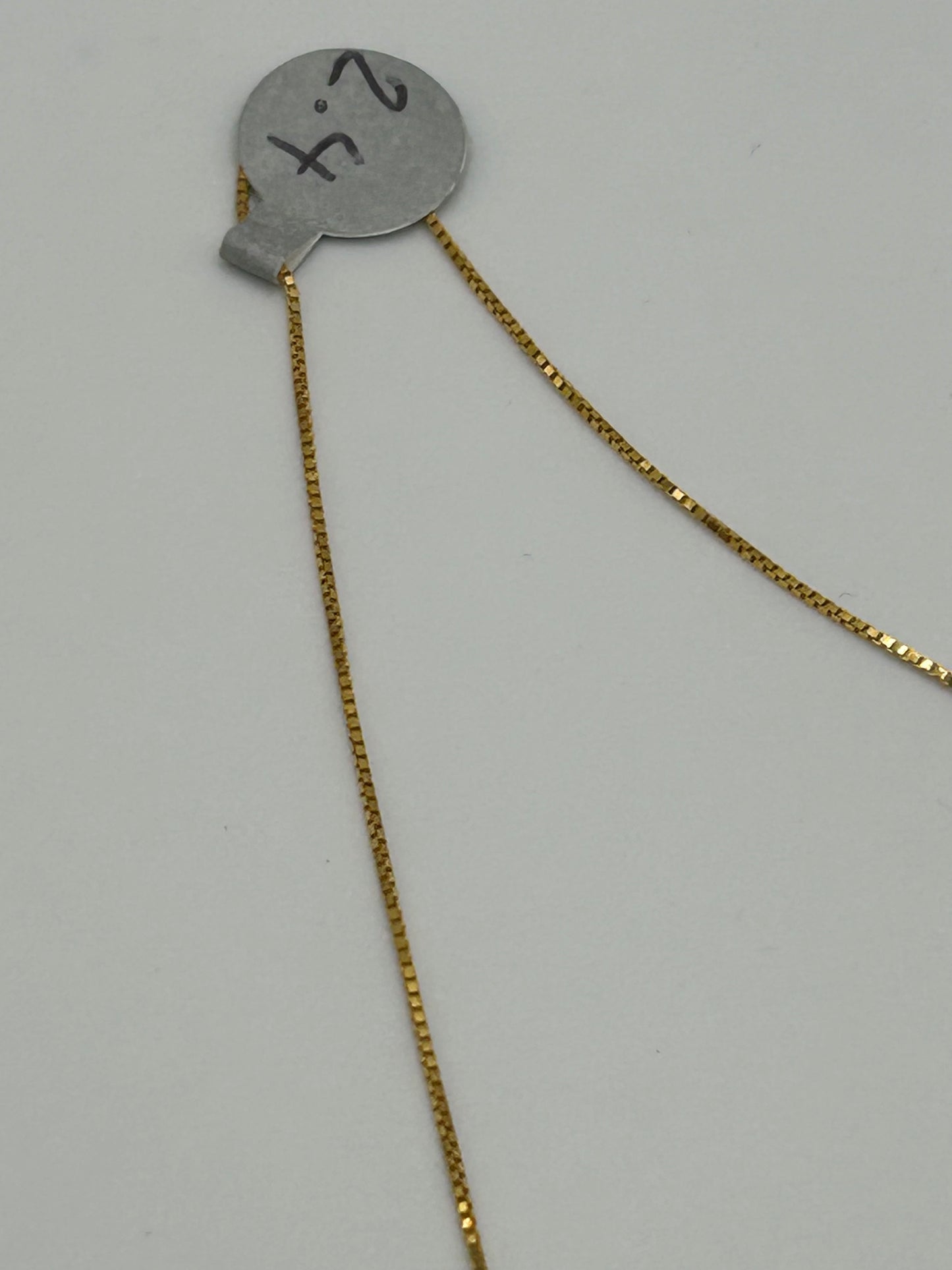 22ct Gold Box Chain 2.4 grams 18 inch Hallmarked