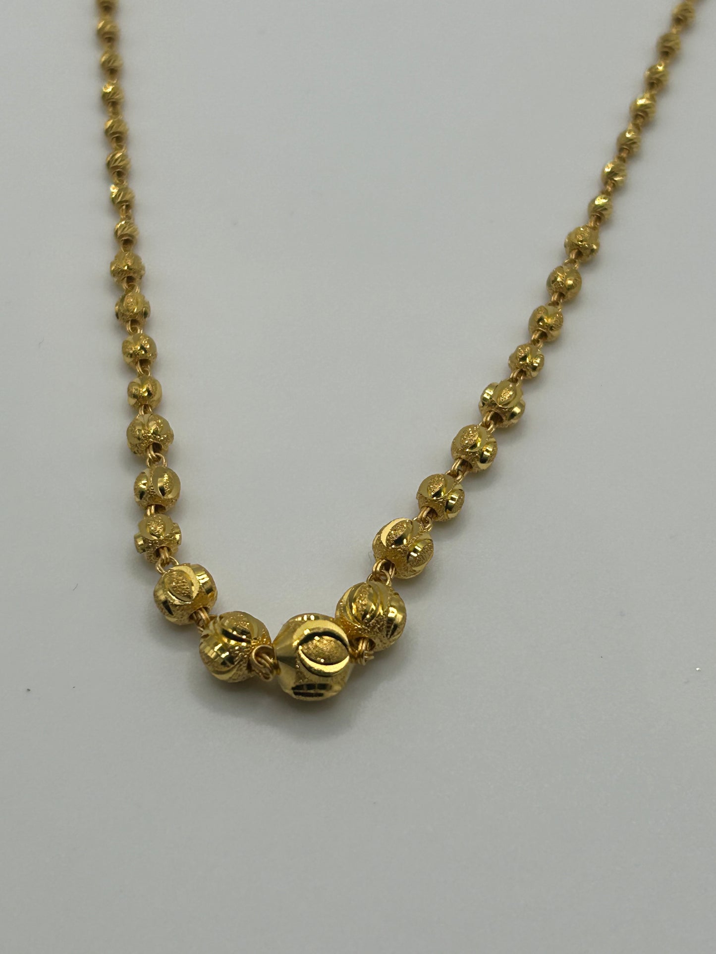 22ct Gold Mala/ Chain 14.4 grams Hallmarked 22 inch