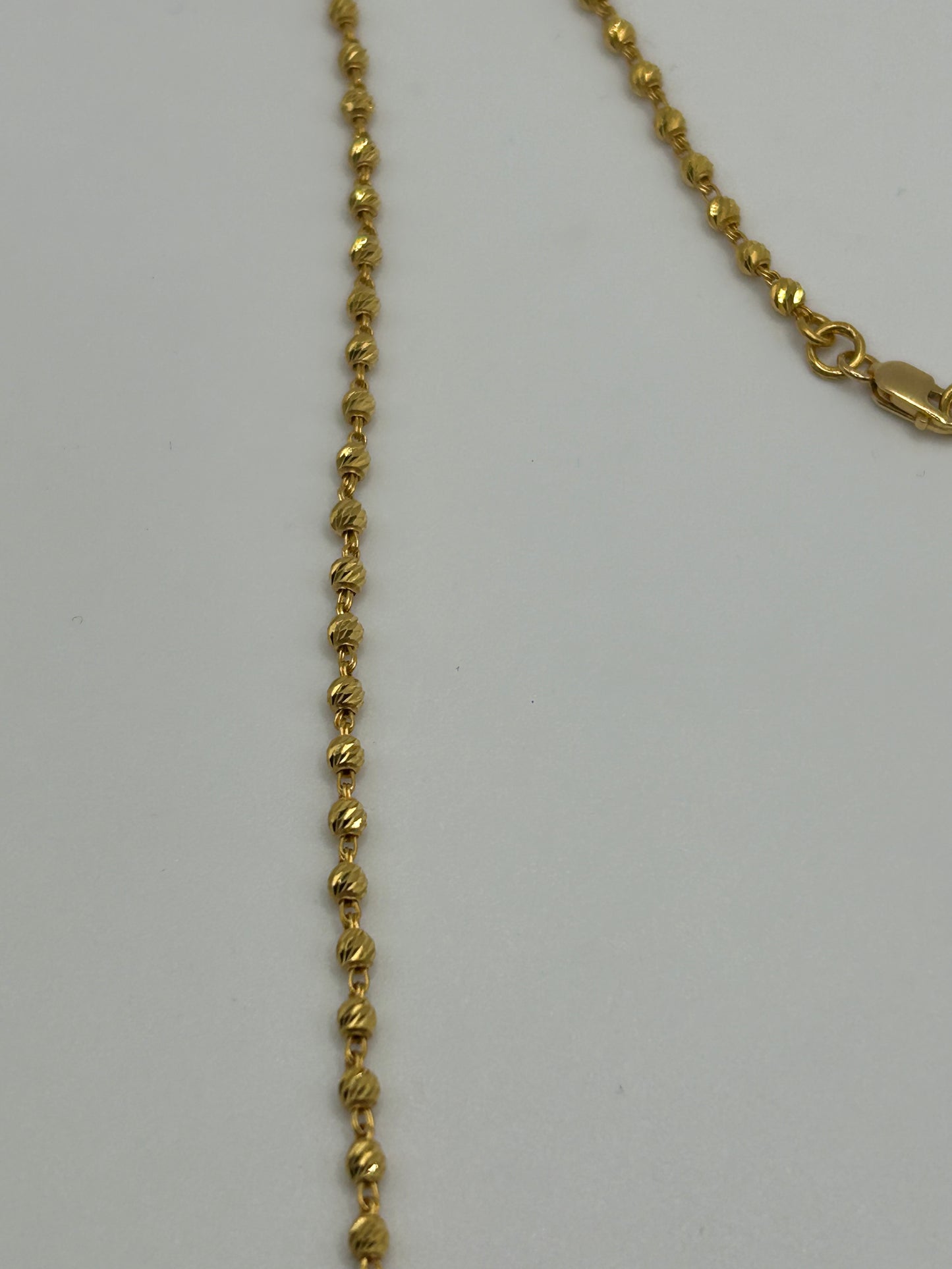 22ct Gold Mala/ Chain 14.4 grams Hallmarked 22 inch