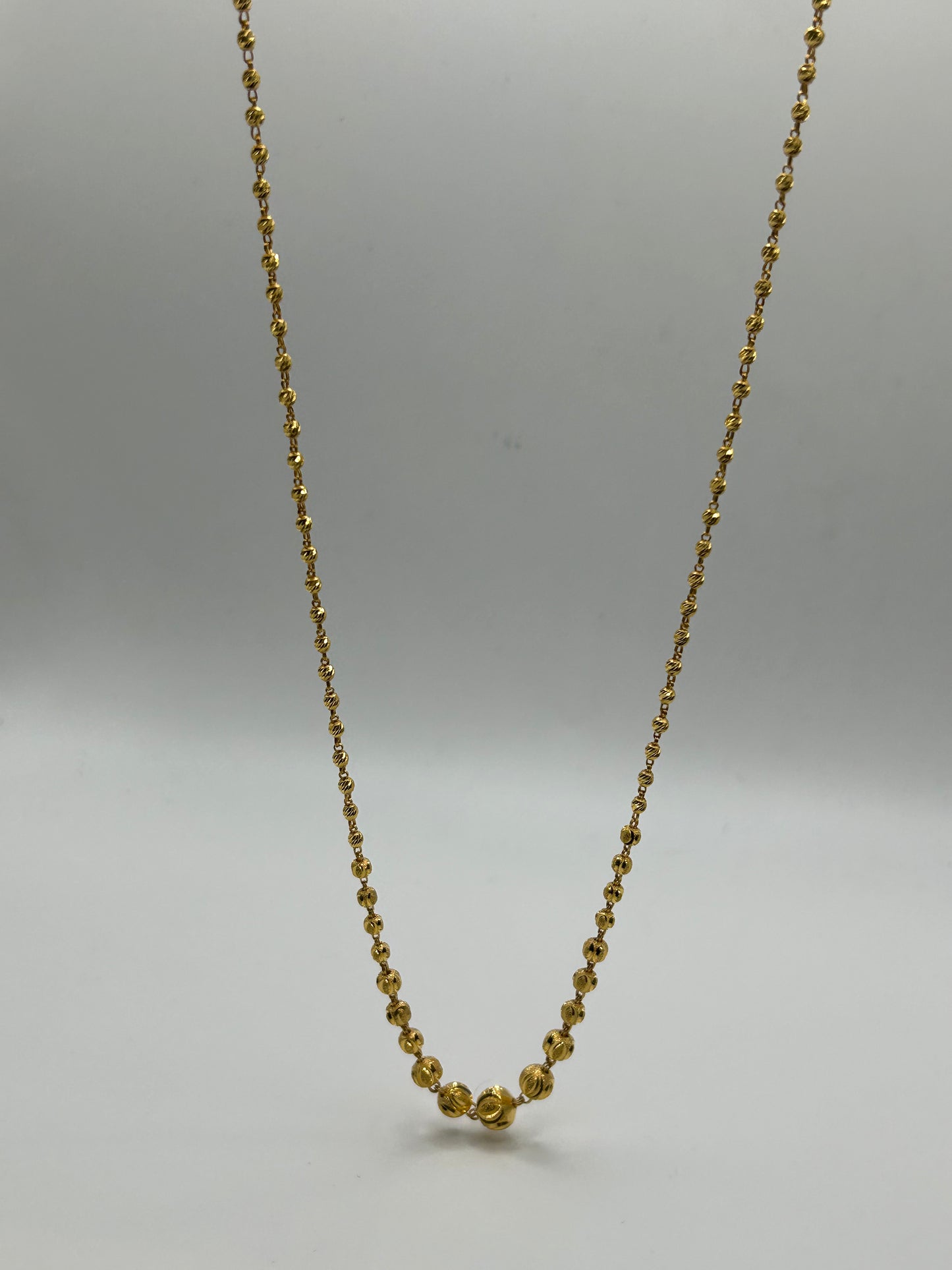 22ct Gold Mala/ Chain 14.4 grams Hallmarked 22 inch