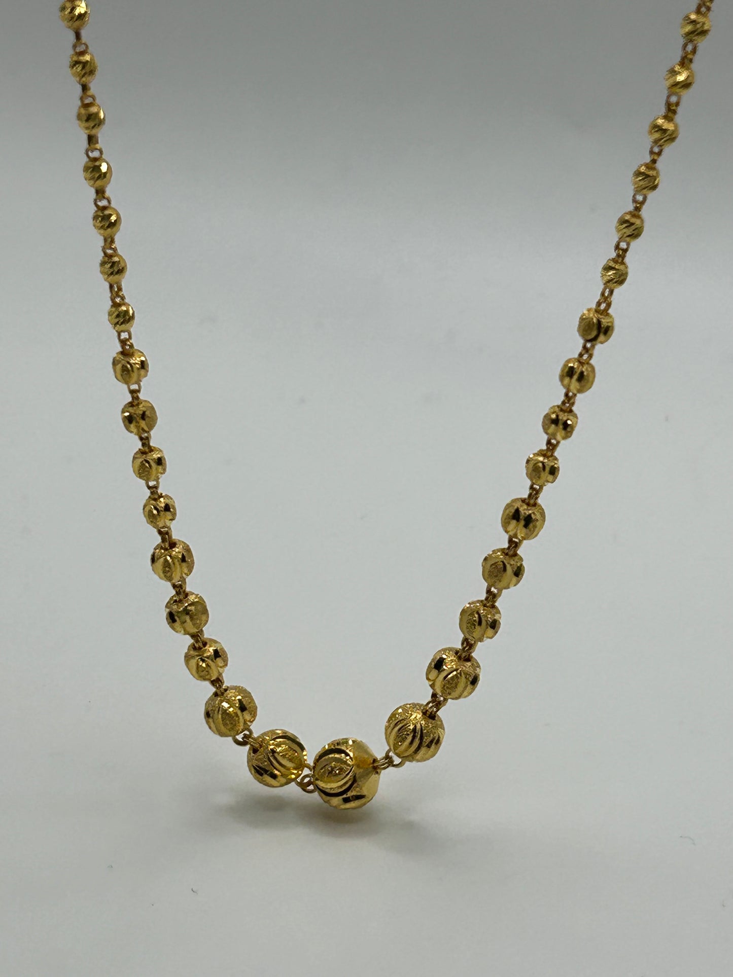 22ct Gold Mala/ Chain 14.4 grams Hallmarked 22 inch