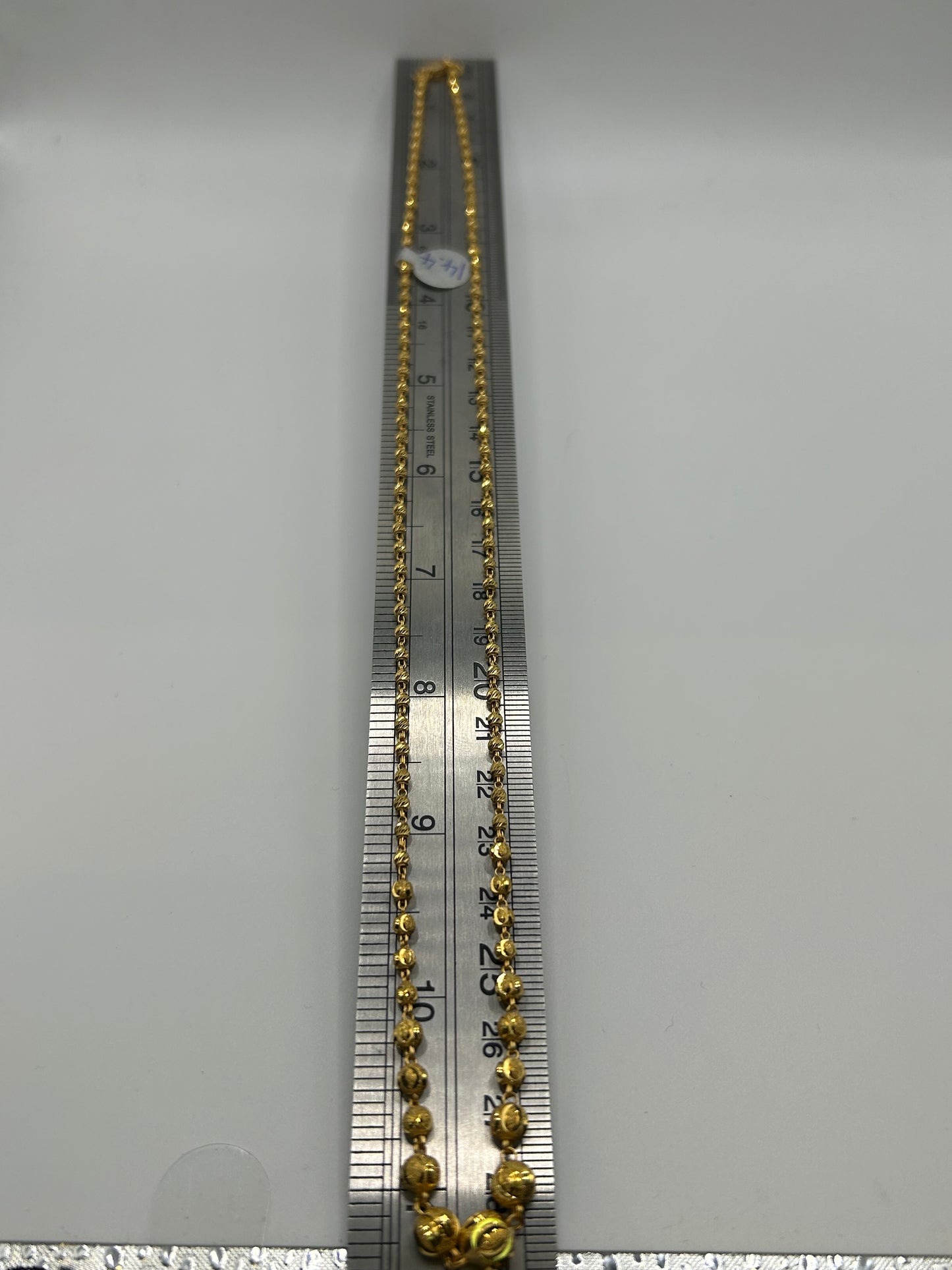 22ct Gold Mala/ Chain 14.4 grams Hallmarked 22 inch