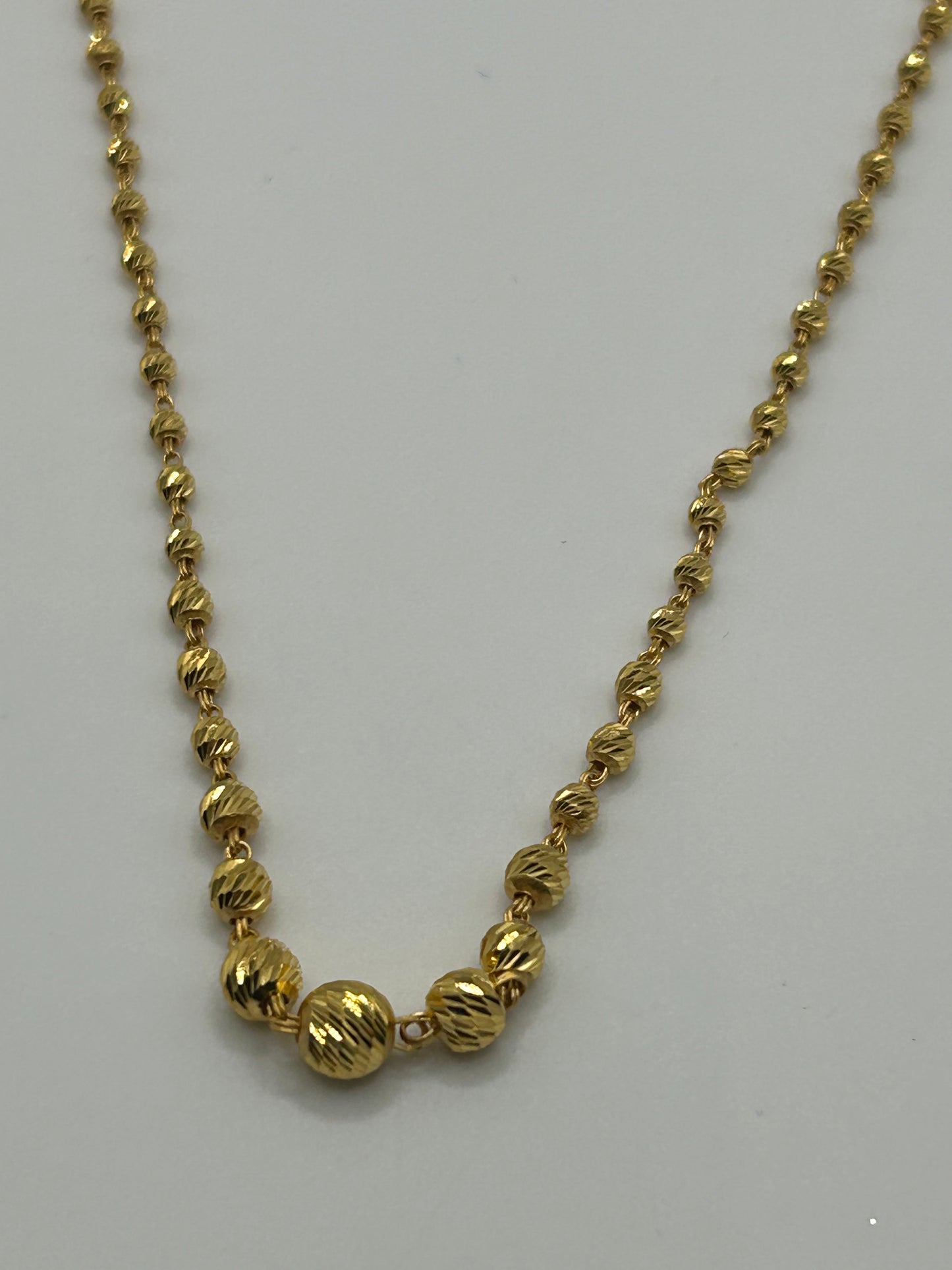 22ct Gold Mala Chain - 11.6 Grams, 20 Inches Hallmarked