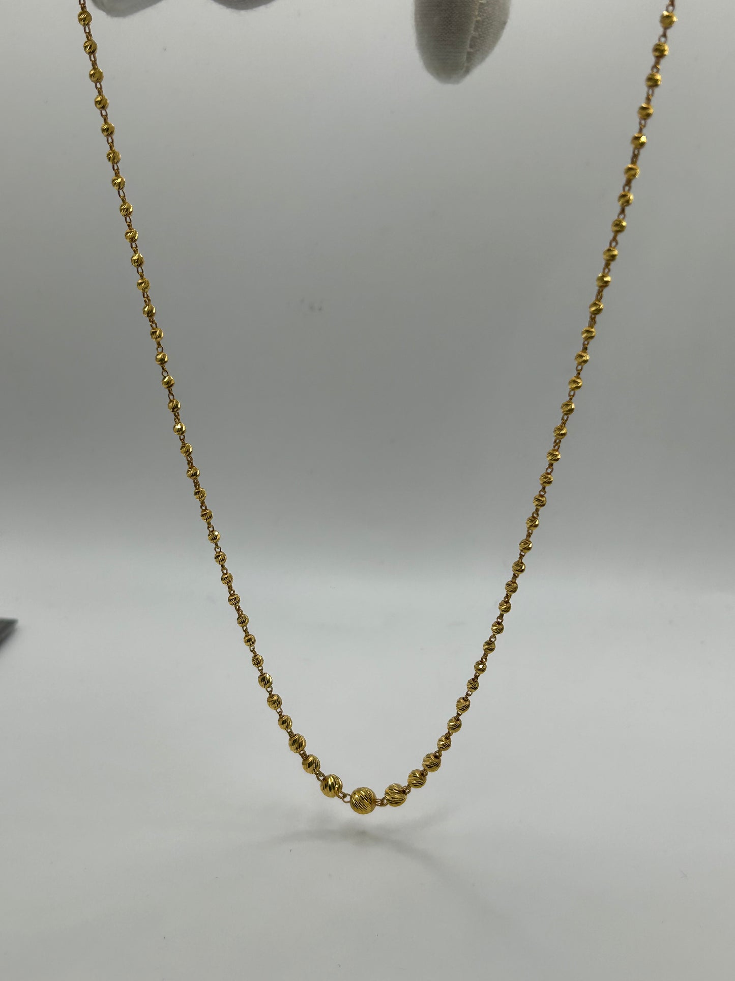 22ct Gold Mala Chain - 11.6 Grams, 20 Inches Hallmarked
