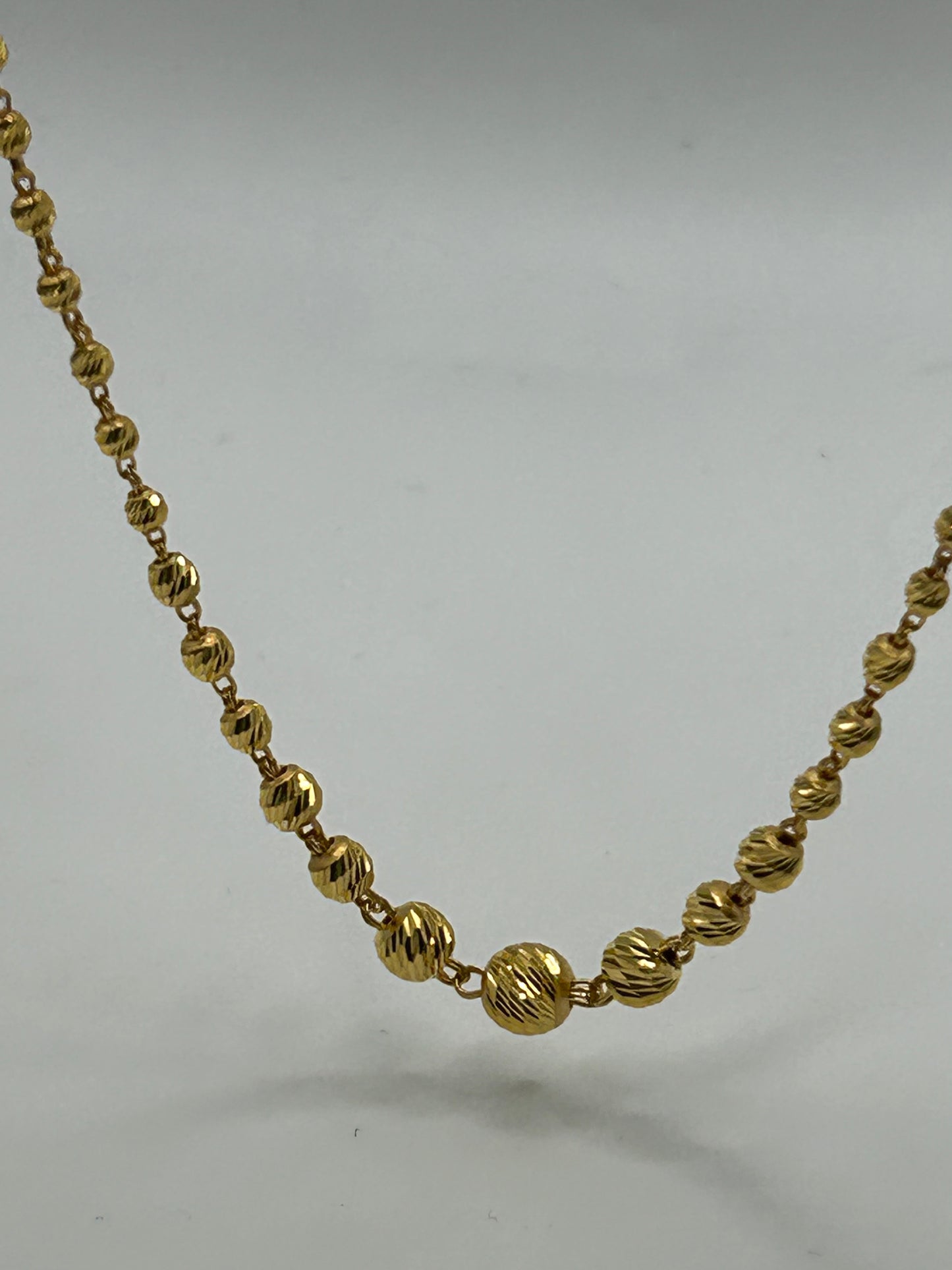 22ct Gold Mala Chain - 11.6 Grams, 20 Inches Hallmarked
