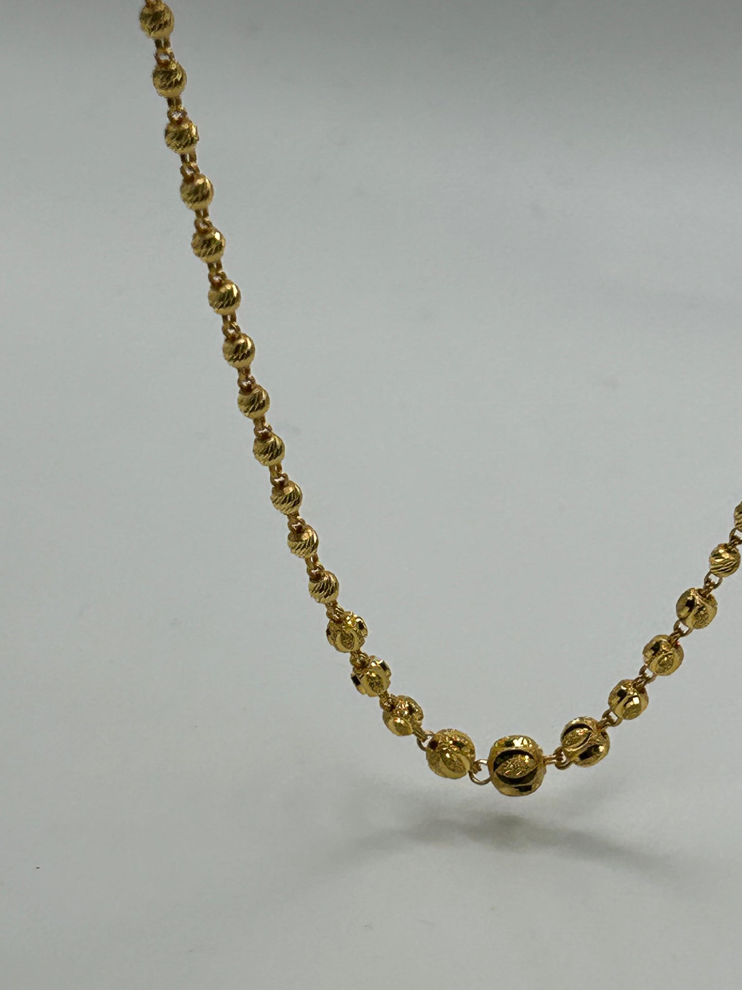 22ct Gold Mala Chain - 10.6 Grams, 20 Inches Hallmarked
