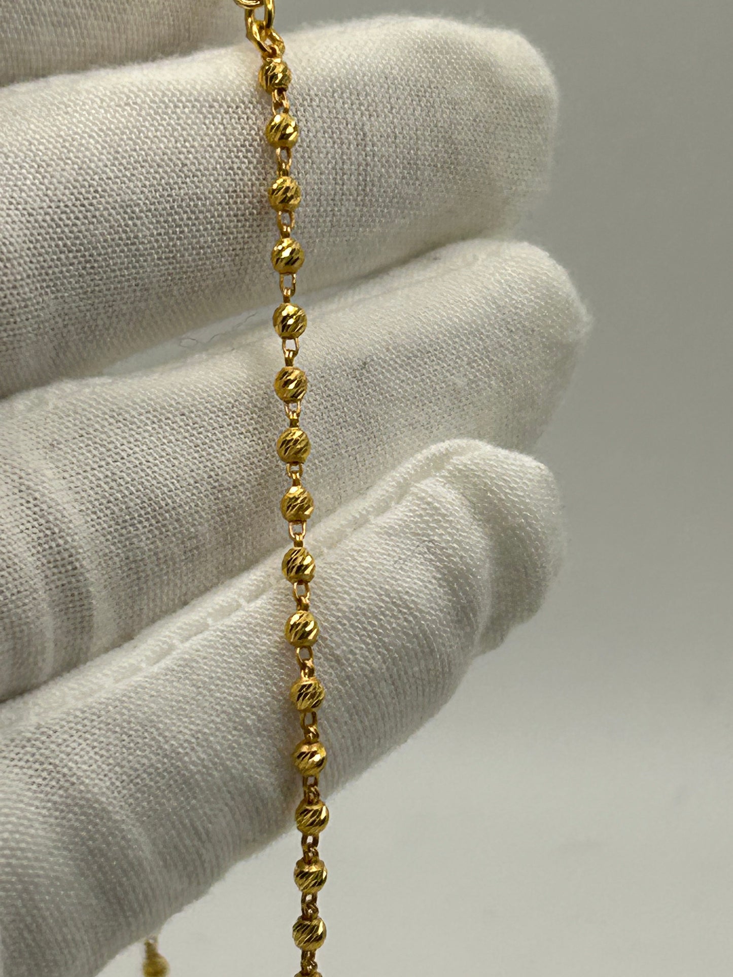 22ct Gold Mala Chain - 10.6 Grams, 20 Inches Hallmarked