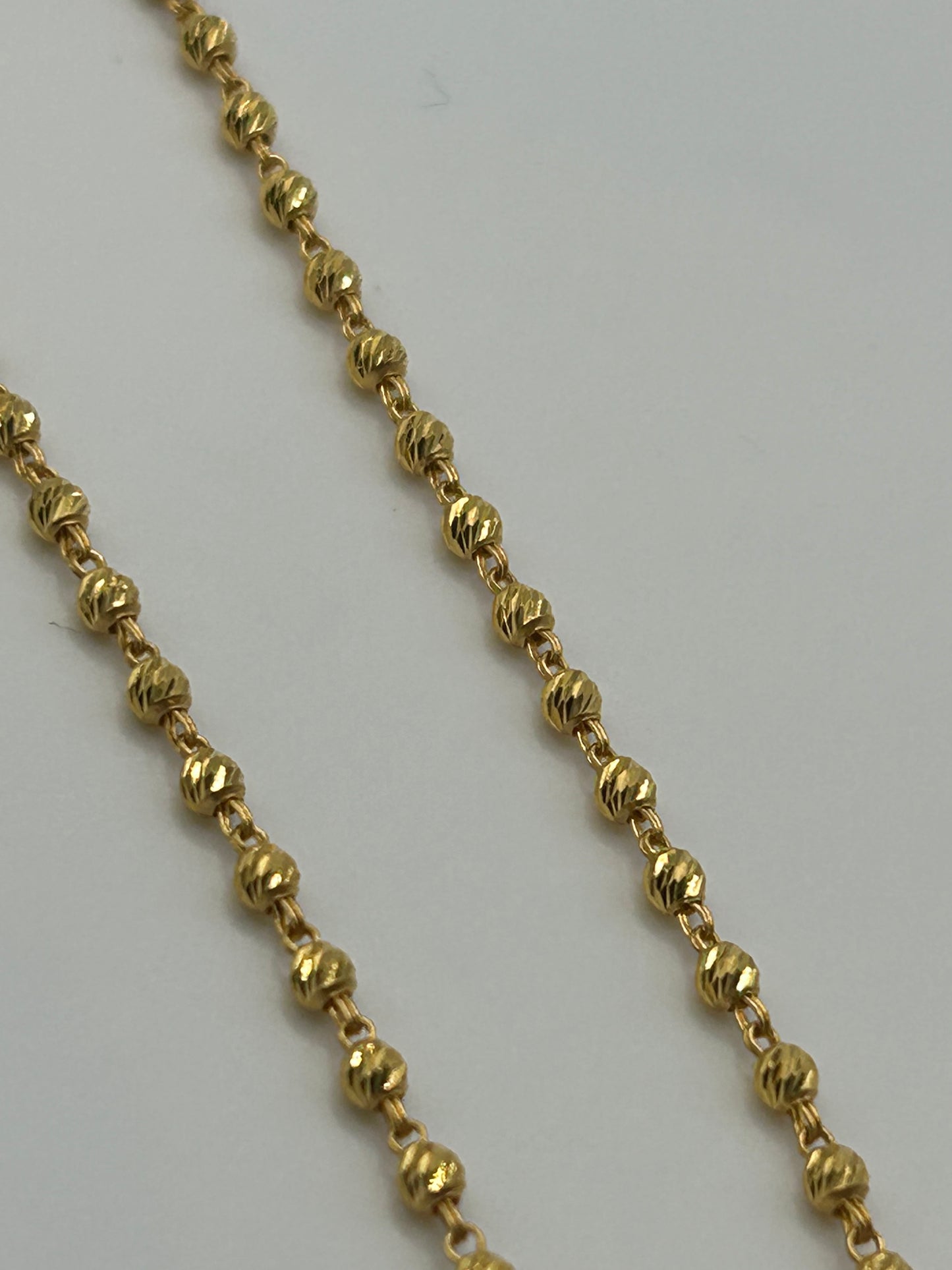 22ct Gold Mala Chain - 10.6 Grams, 20 Inches Hallmarked