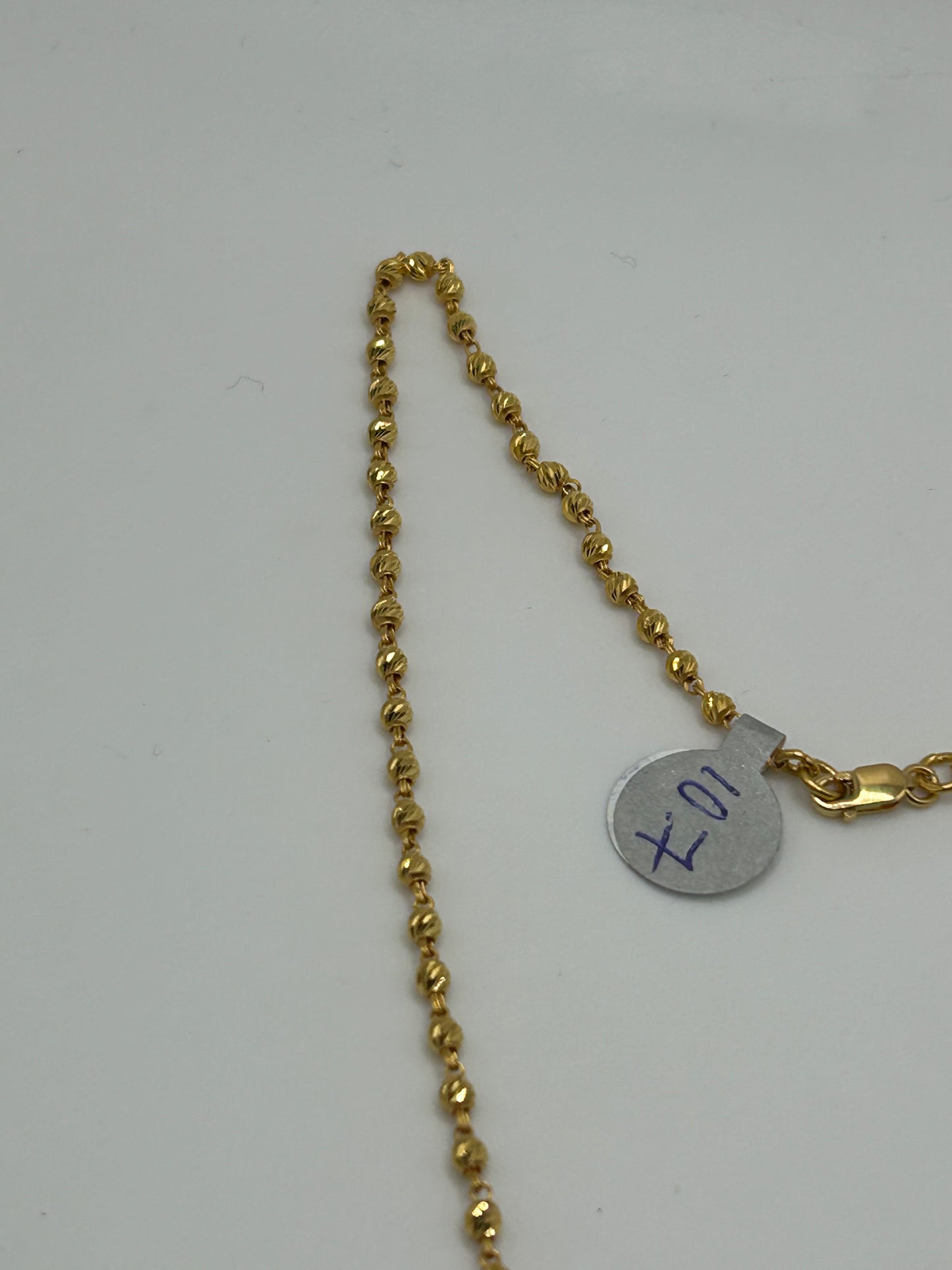 22ct Gold Mala Chain - 10.7 Grams, 20 Inches Hallmarked