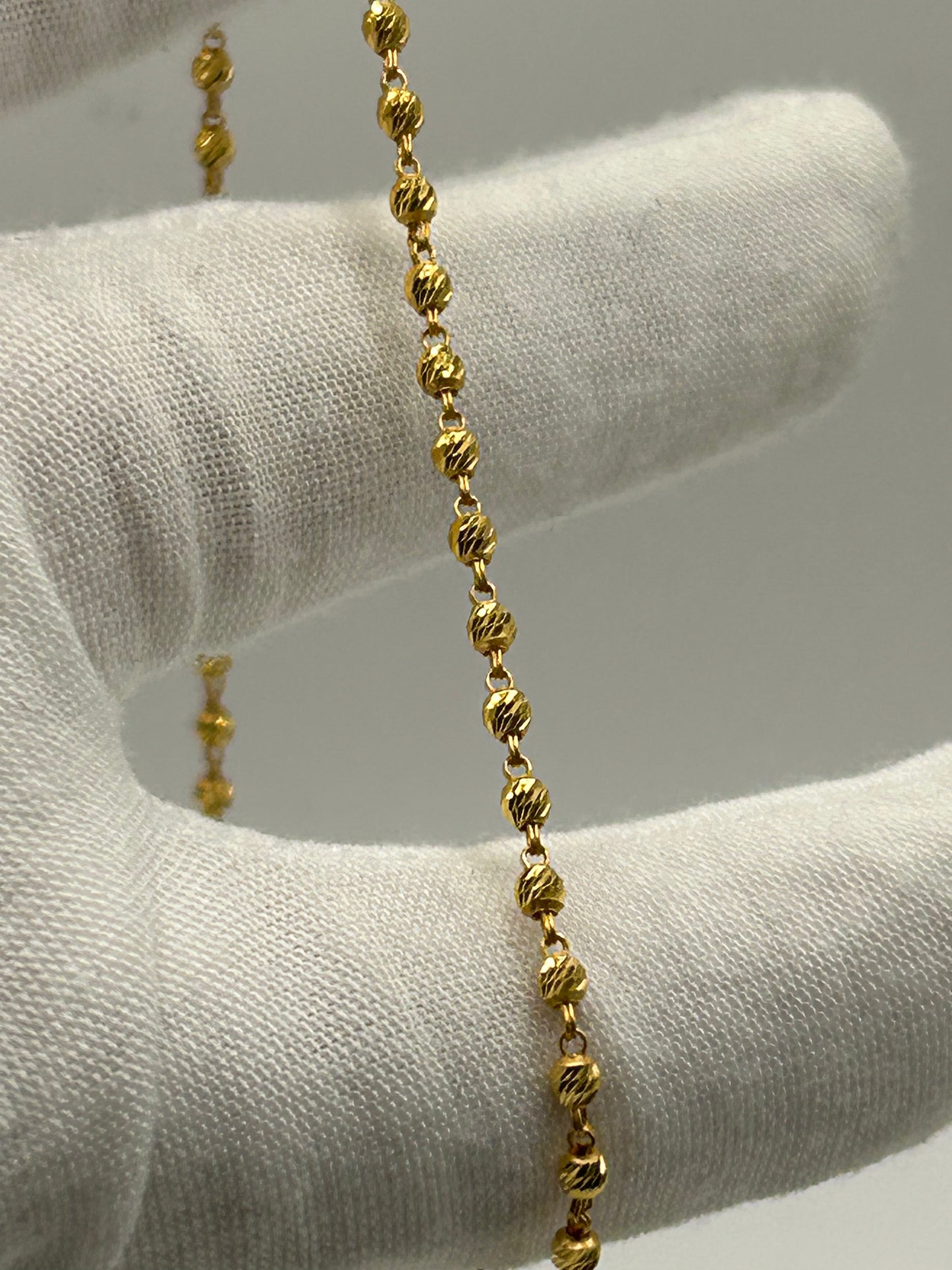 22ct Gold Mala Chain - 10.7 Grams, 20 Inches Hallmarked