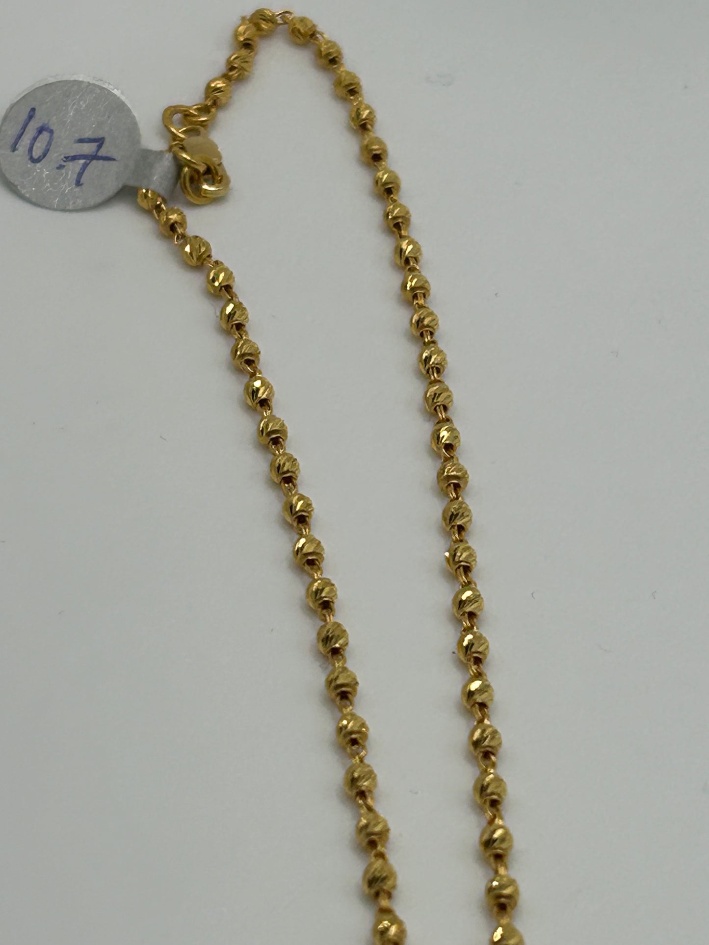 22ct Gold Mala Chain - 10.7 Grams, 20 Inches Hallmarked