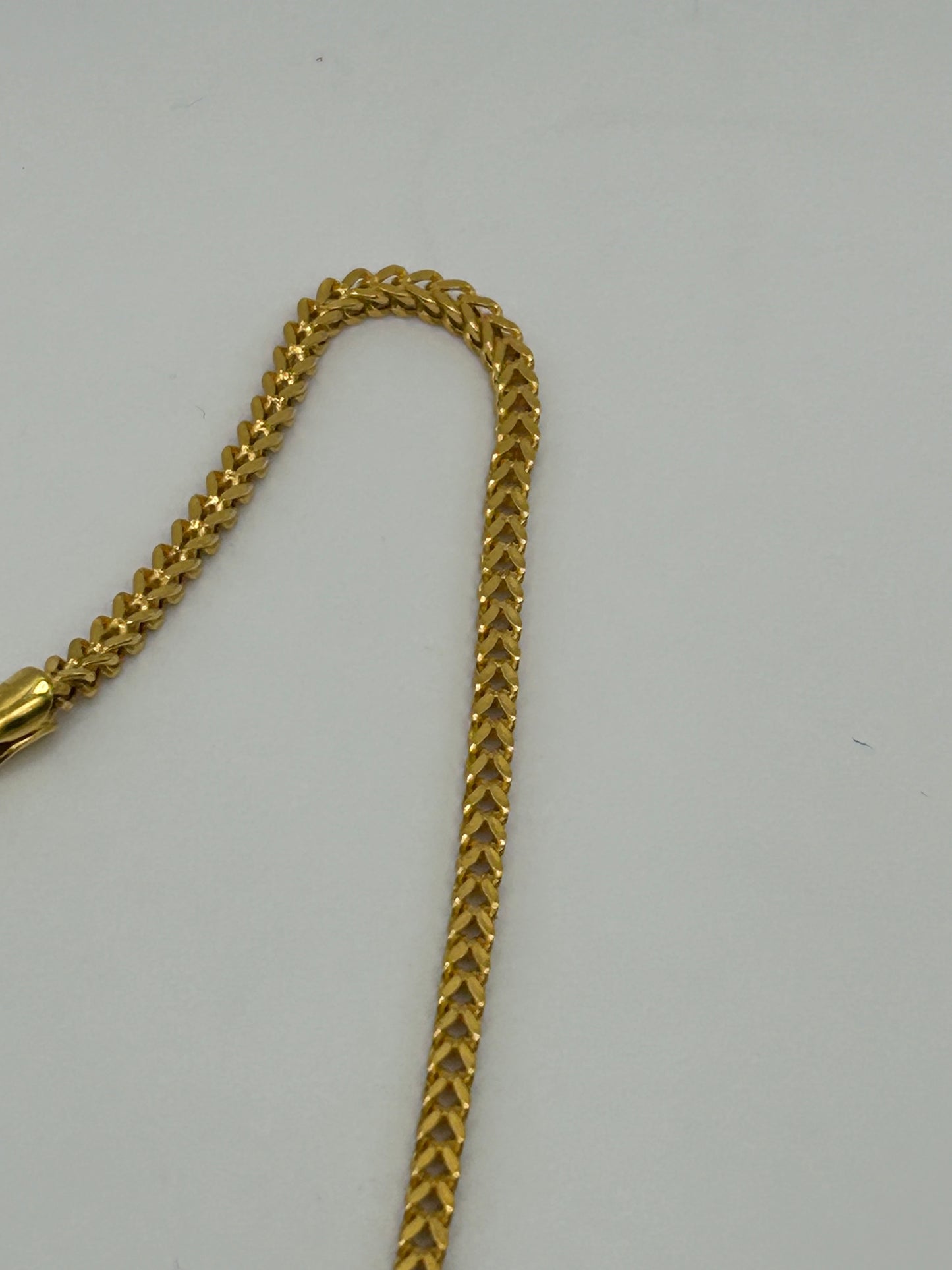 22ct Gold Franco Chain - 7.5 Grams, 16 Inches, Hallmarked