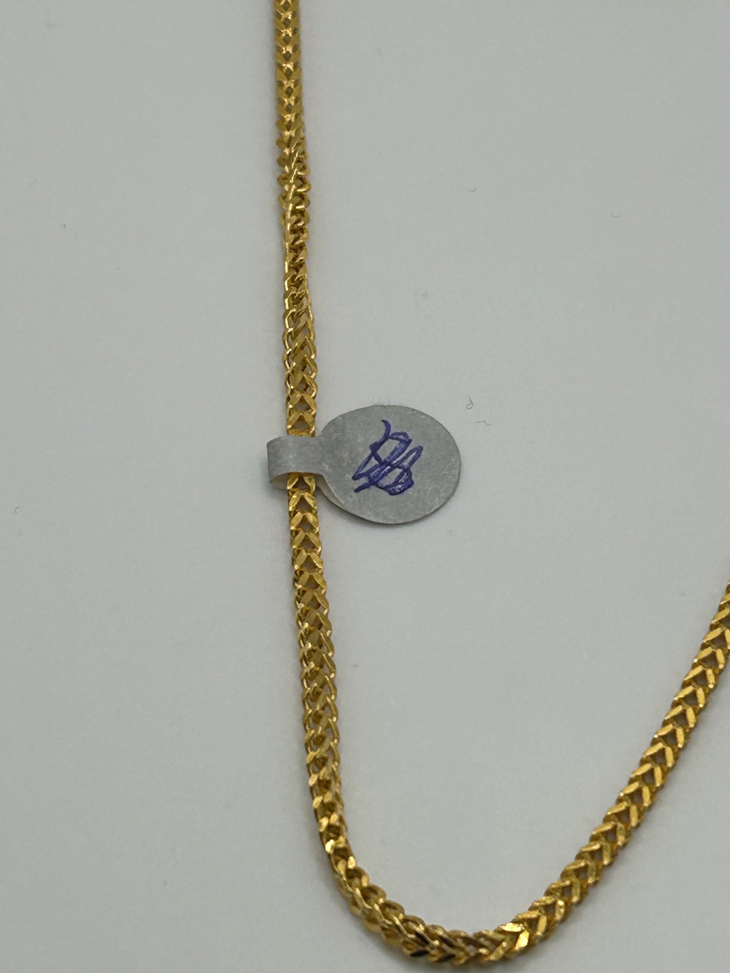 22ct Gold Franco Chain - 7.5 Grams, 16 Inches, Hallmarked