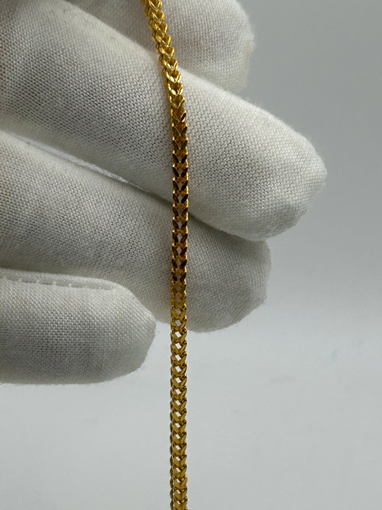 22ct Gold Franco Chain - 7.5 Grams, 16 Inches, Hallmarked