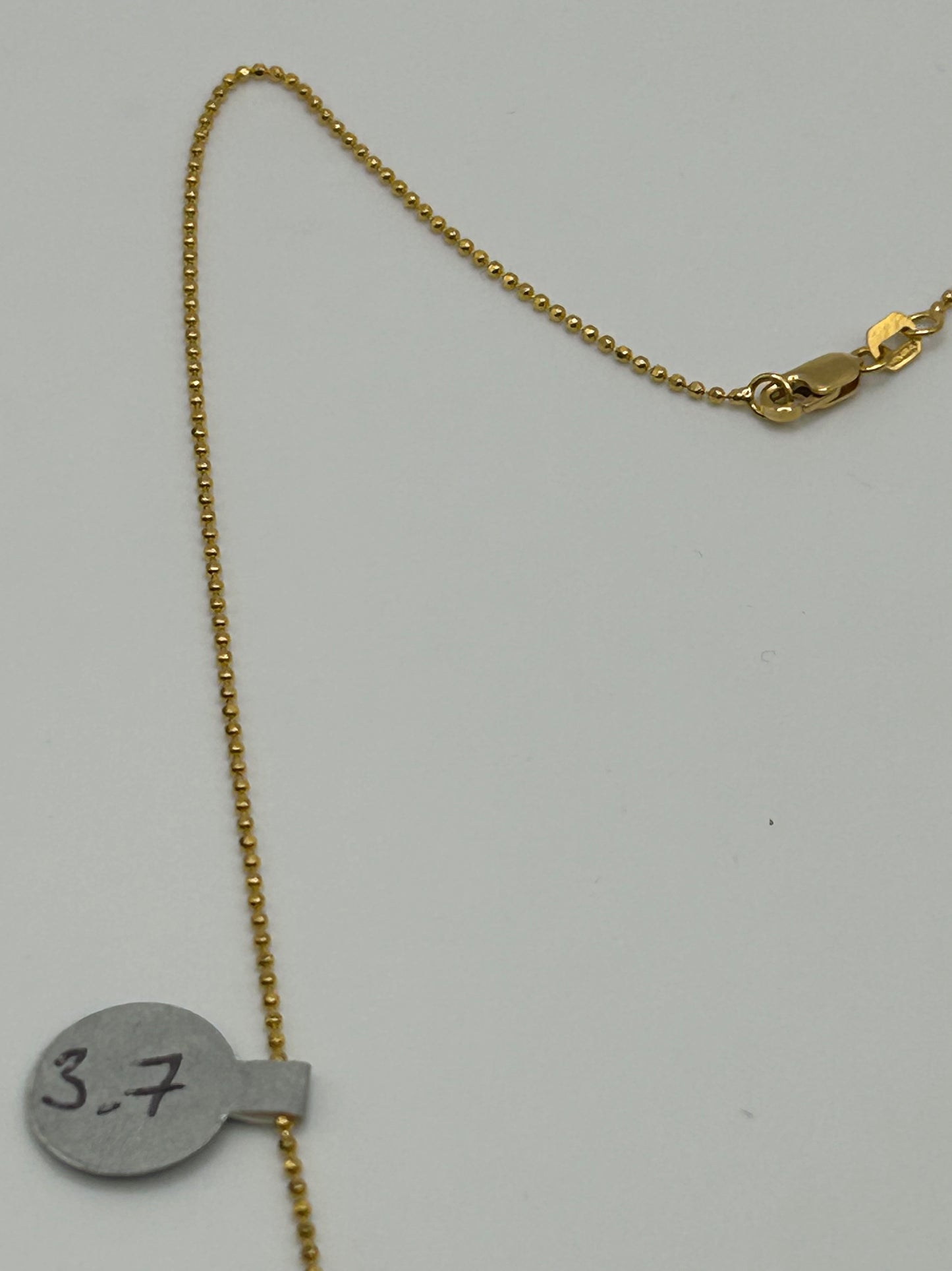22ct Gold Ball Design Chain - 3.8 Grams, 18 Inches, Hallmarked