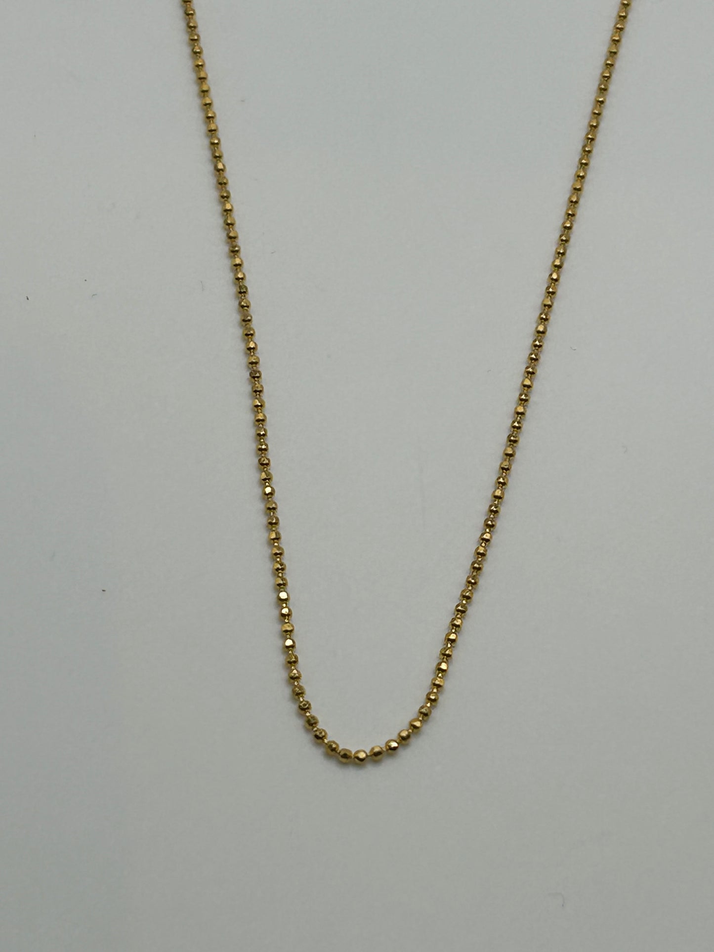 22ct Gold Ball Design Chain - 3.8 Grams, 18 Inches, Hallmarked