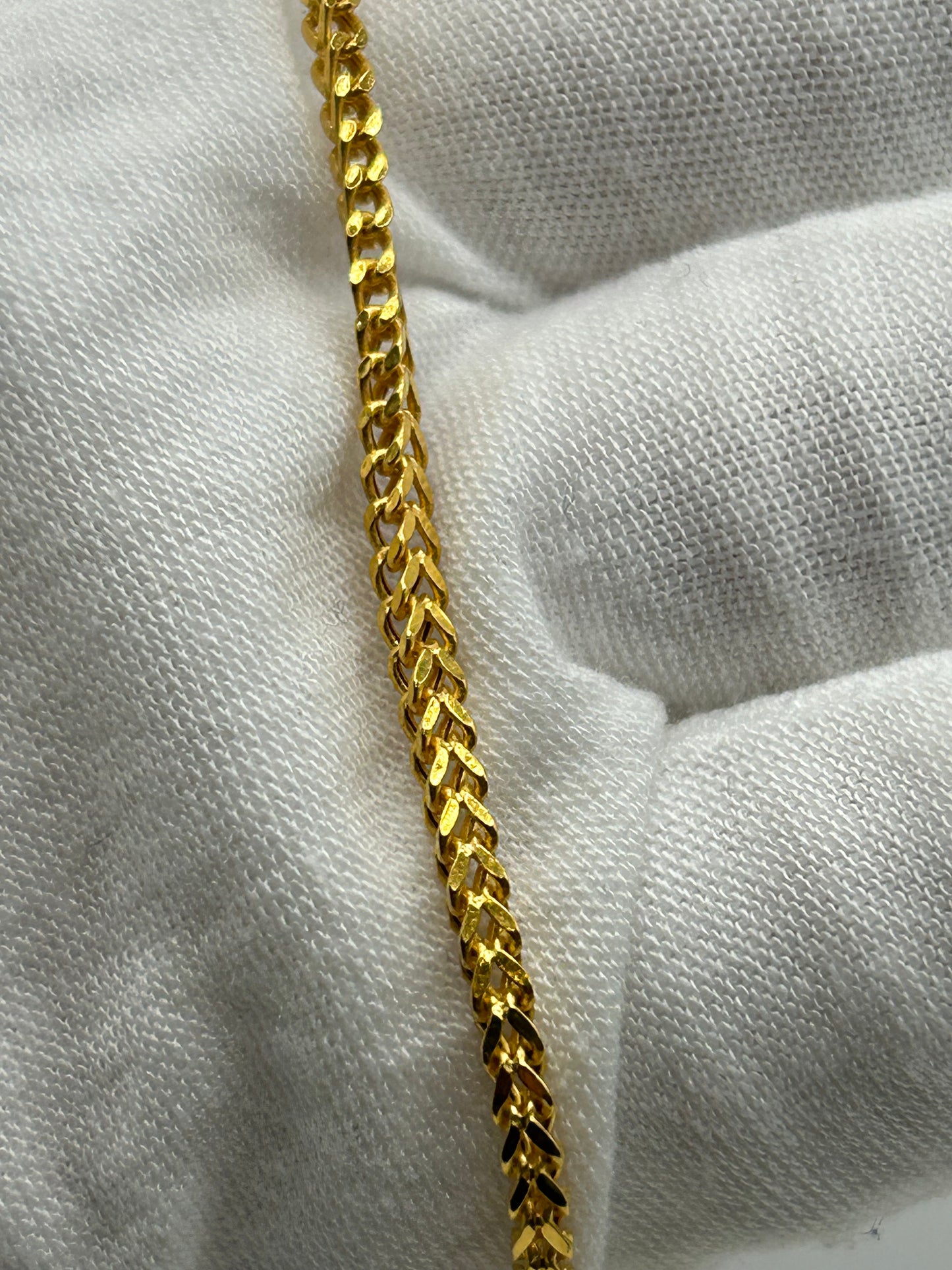 22ct Gold Franco Chain - 8.9 Grams, 20 Inches, Hallmarked