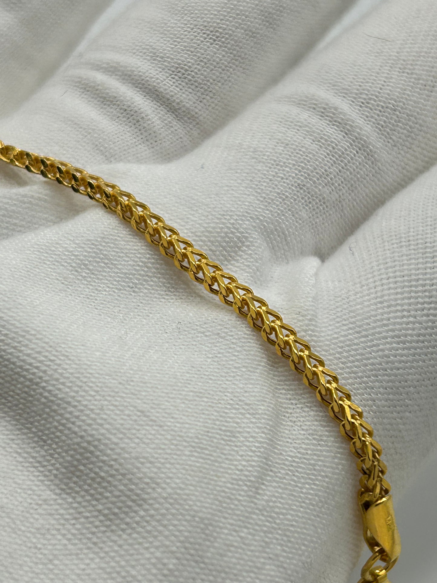 22ct Gold Franco Chain - 8.9 Grams, 20 Inches, Hallmarked
