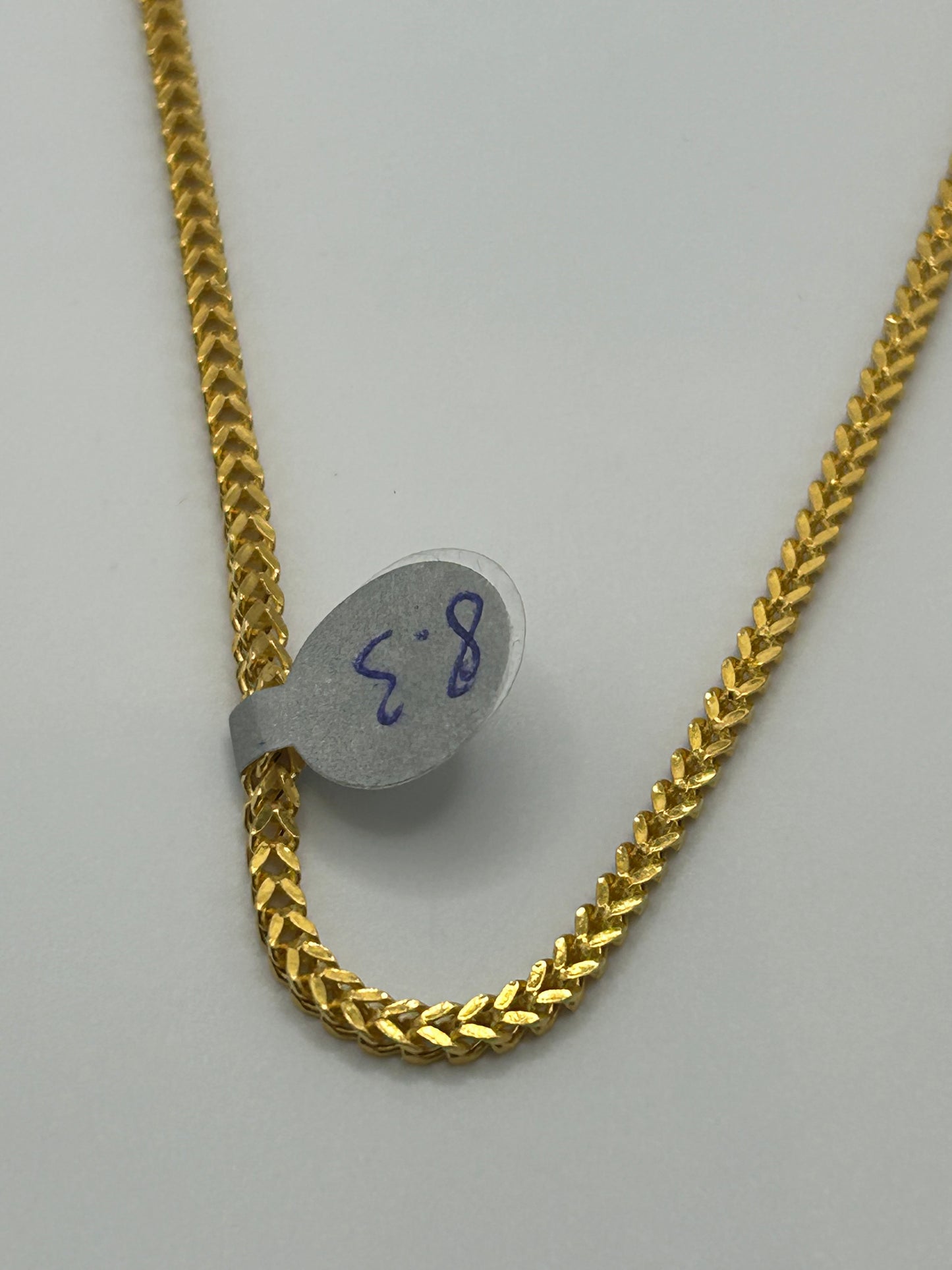 22ct Gold Franco Chain - 8.3 Grams, 18 Inches, Hallmarked