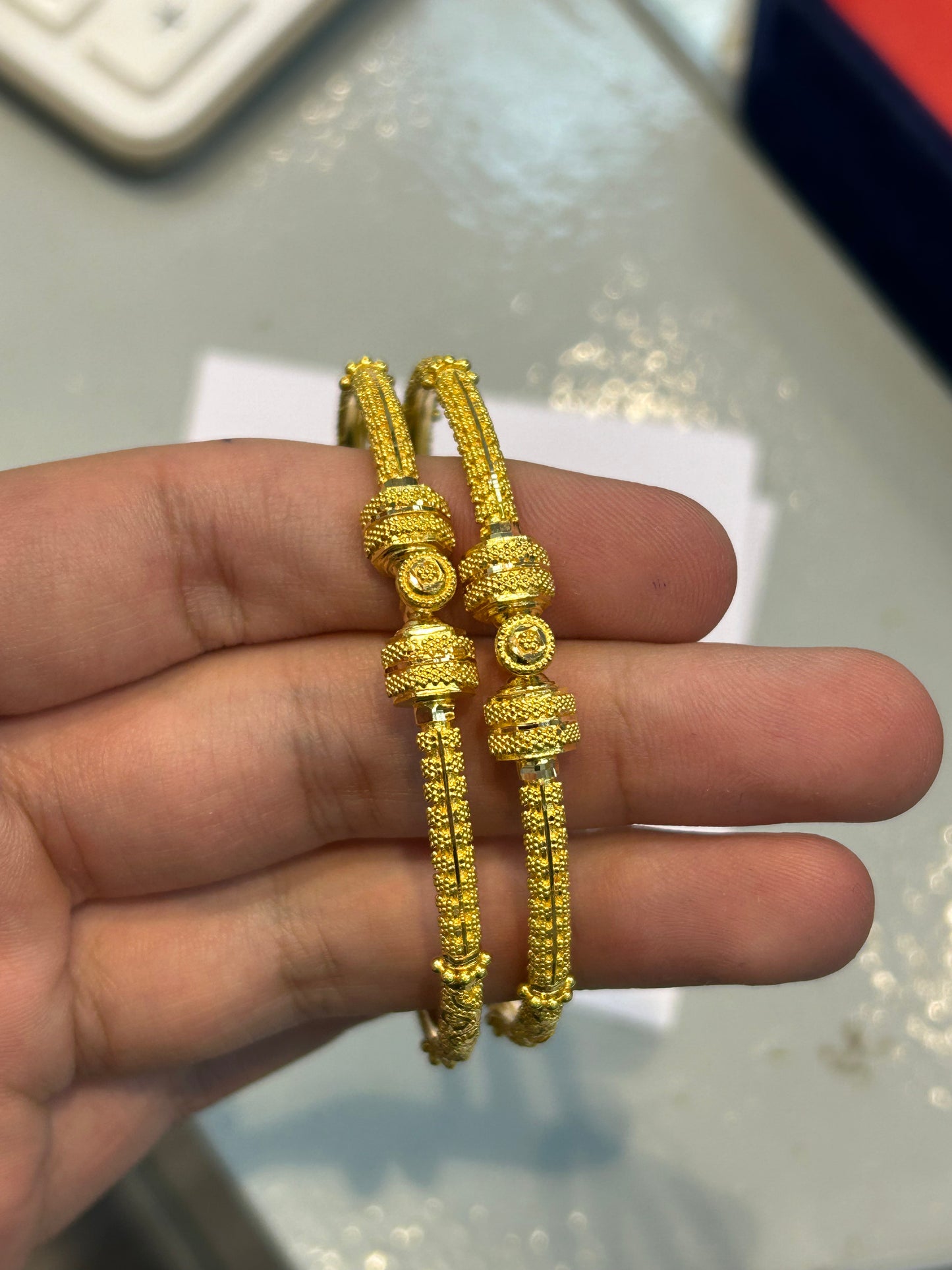 22ct Gold Bangles Screw On 23.6 grams