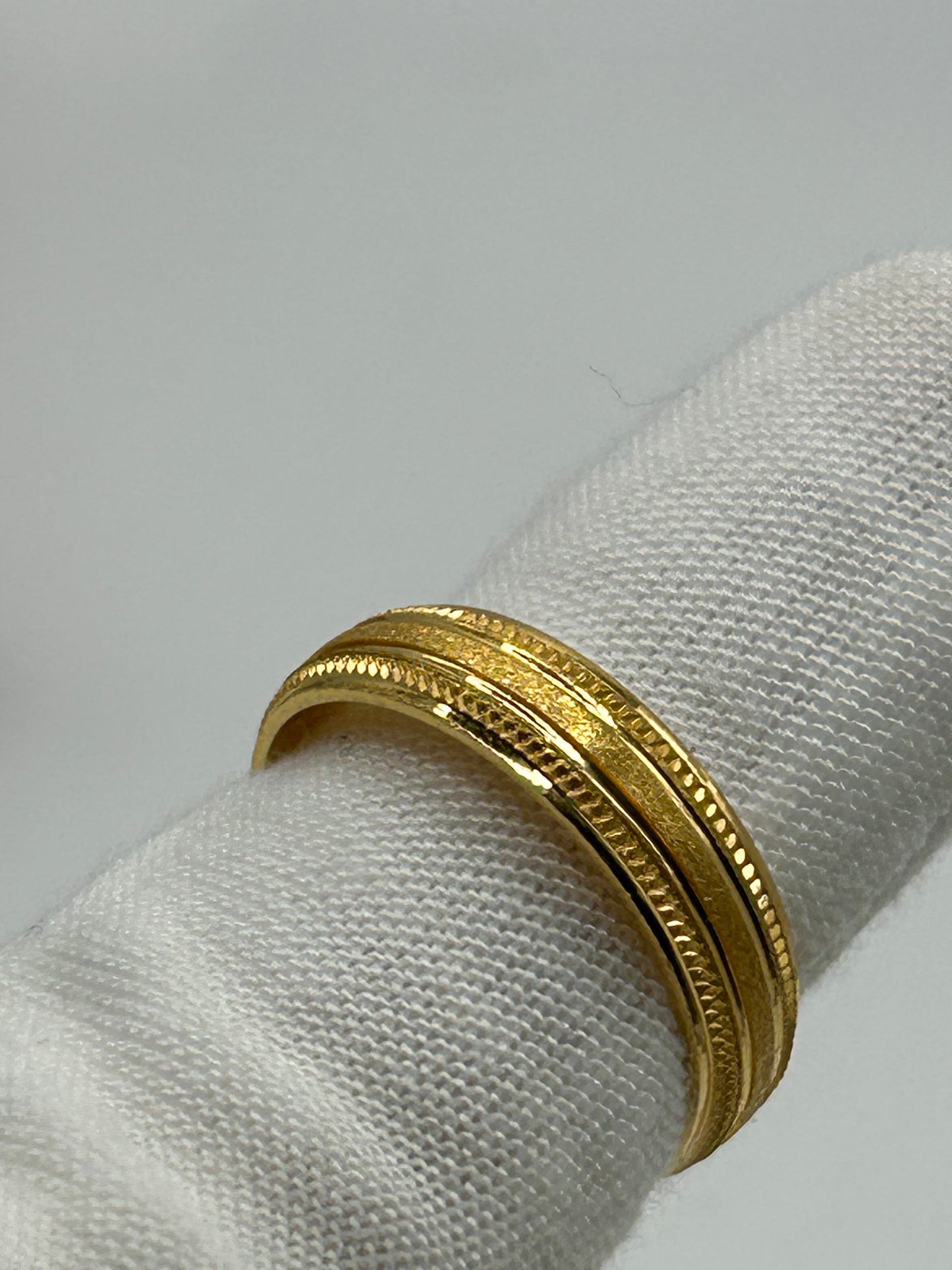 22ct Gold Men’s Band - 6.1 grams, Size S ½ (Hallmarked)