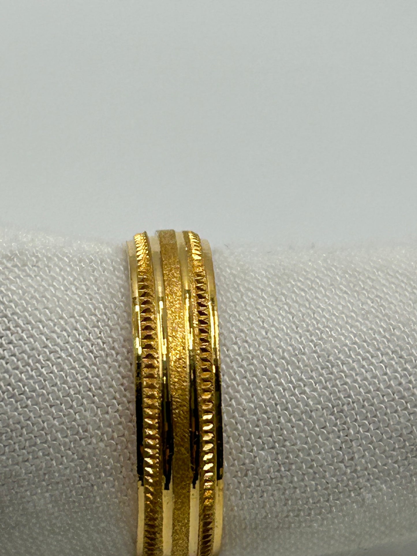 22ct Gold Men’s Band - 6.1 grams, Size S ½ (Hallmarked)