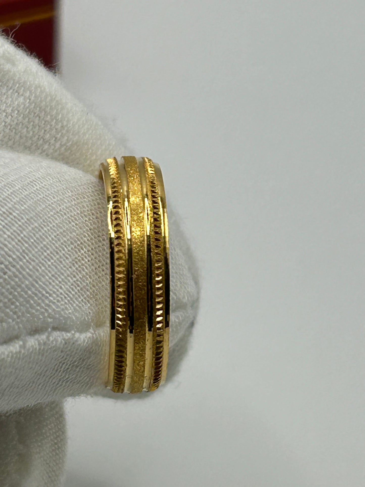 22ct Gold Men’s Band - 6.1 grams, Size S ½ (Hallmarked)