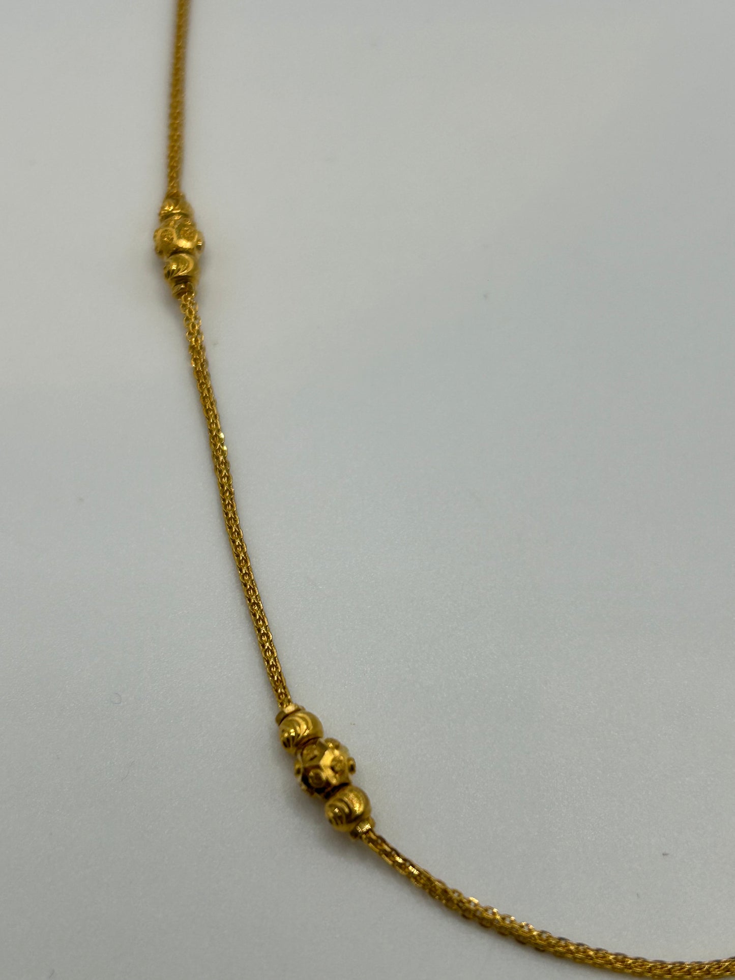 22ct Gold Chain/Necklace 7.7 grams Hallmarked 20 inch