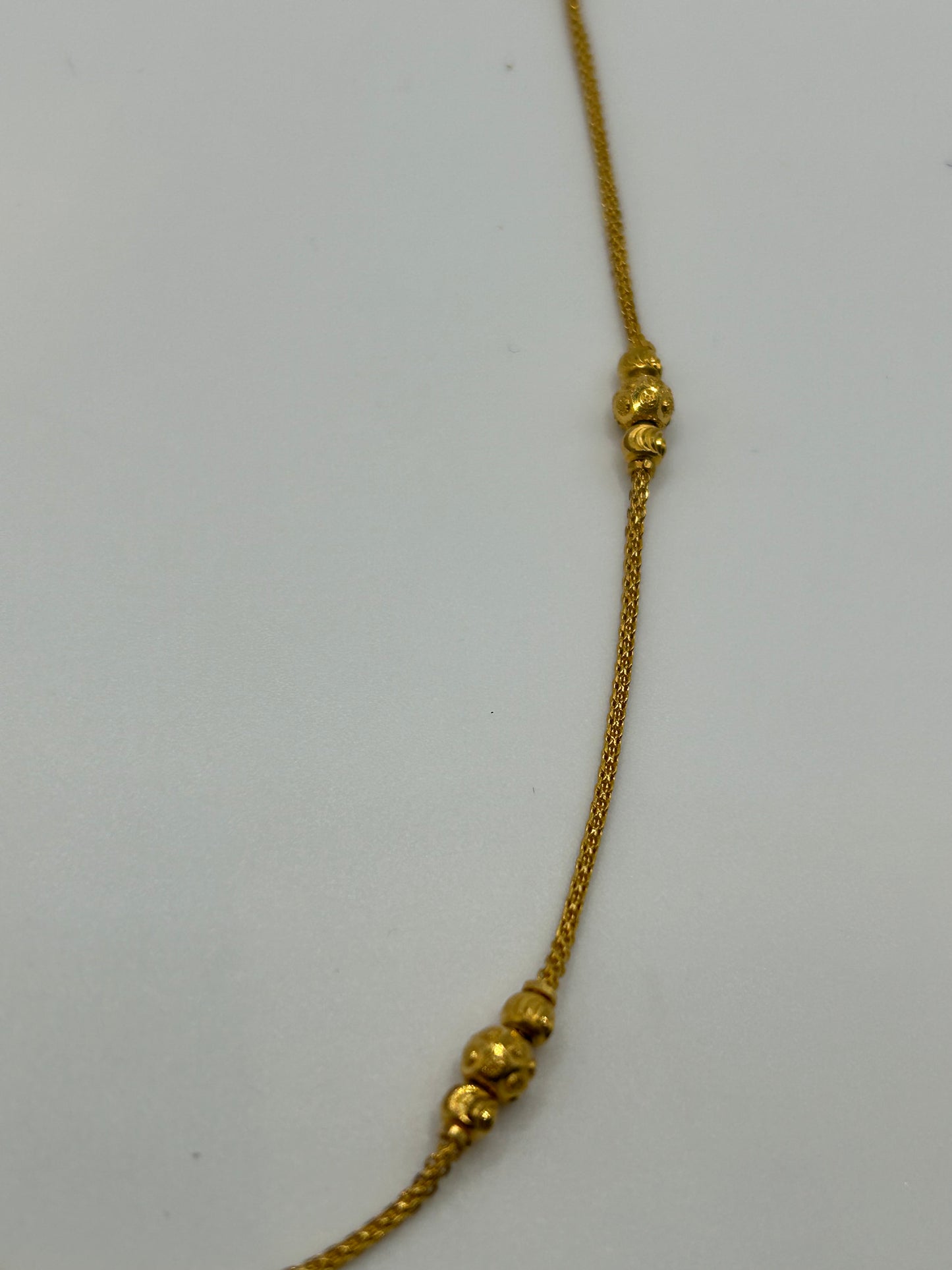 22ct Gold Chain/Necklace 7.7 grams Hallmarked 20 inch