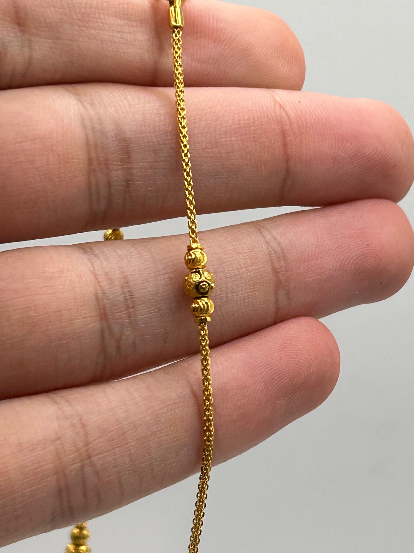 22ct Gold Chain/Necklace 7.7 grams Hallmarked 20 inch