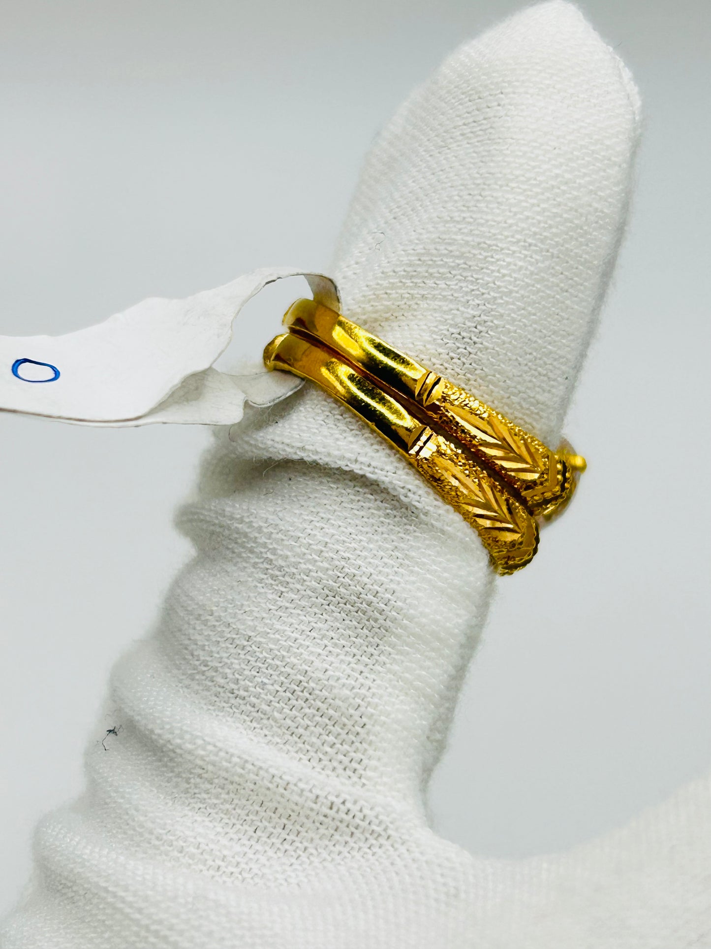 22ct Gold Ladies' Double Set Ring – 4.4g – Size O (Hallmarked)