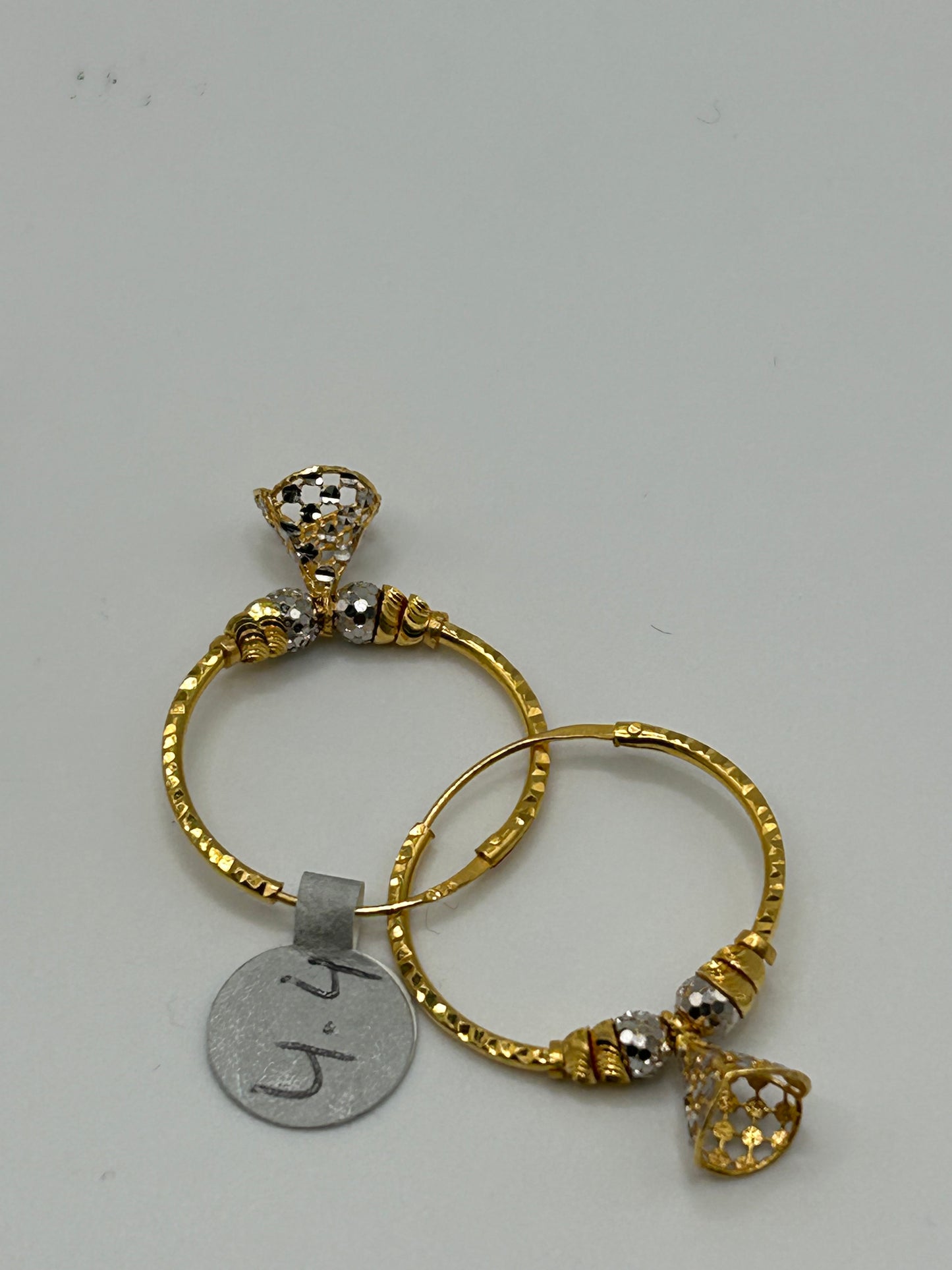 22ct Gold Hallmarked Earrings - 4.4g