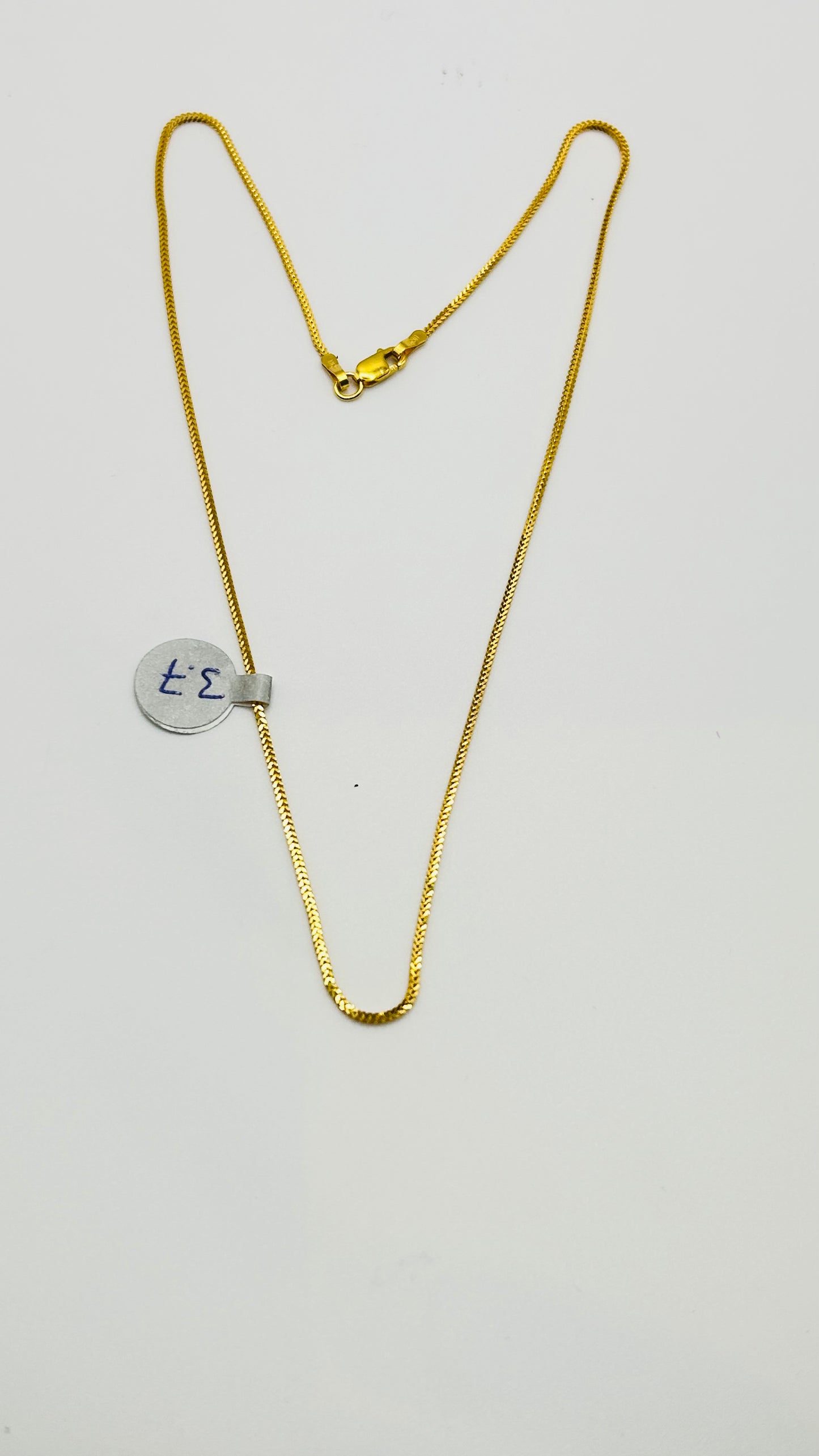 22ct Gold Chain (3.7g, 16 Inches, Hallmarked)