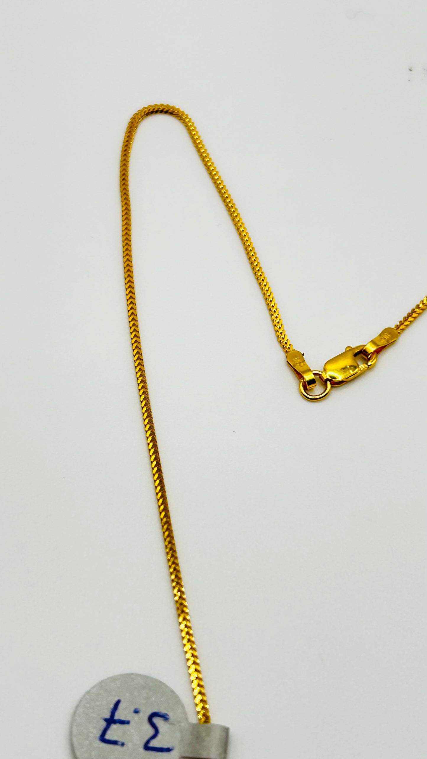22ct Gold Chain (3.7g, 16 Inches, Hallmarked)