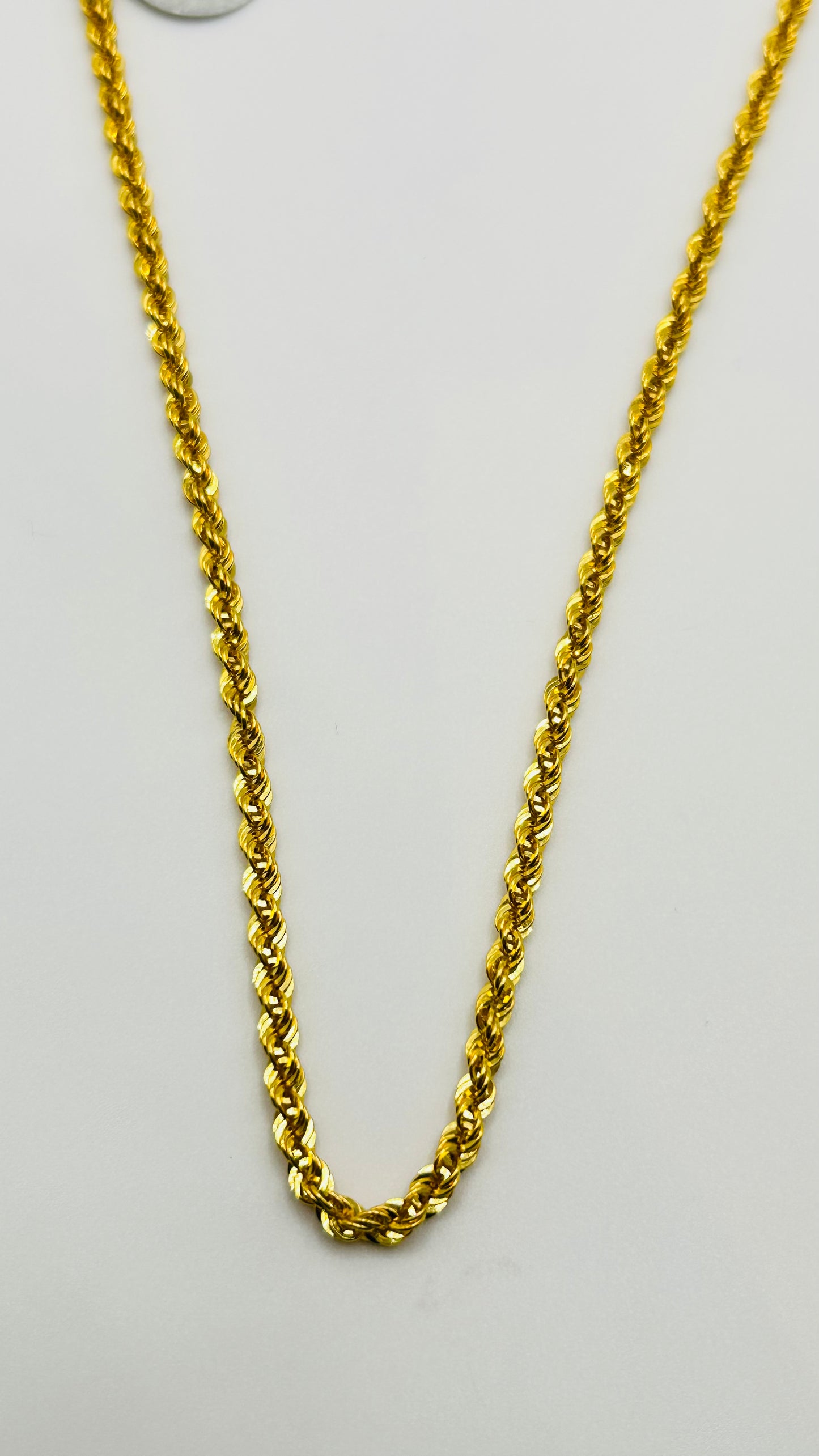 22ct Gold Hollow Rope Chain (5.8g, 20 Inches, Hallmarked)