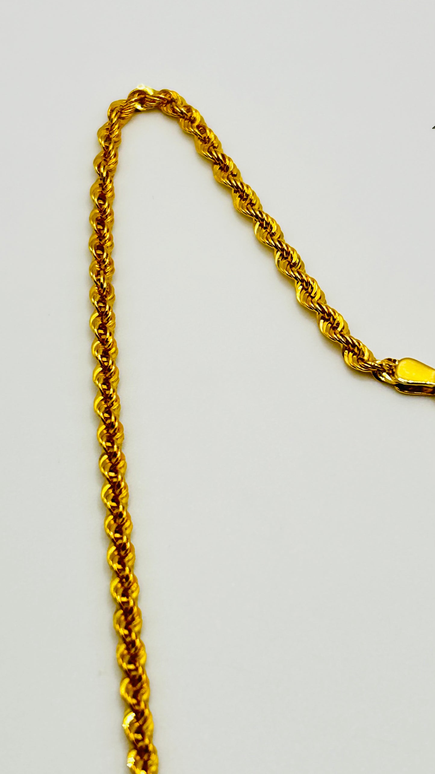 22ct Gold Hollow Rope Chain (5.3g, 18 Inches, Hallmarked)