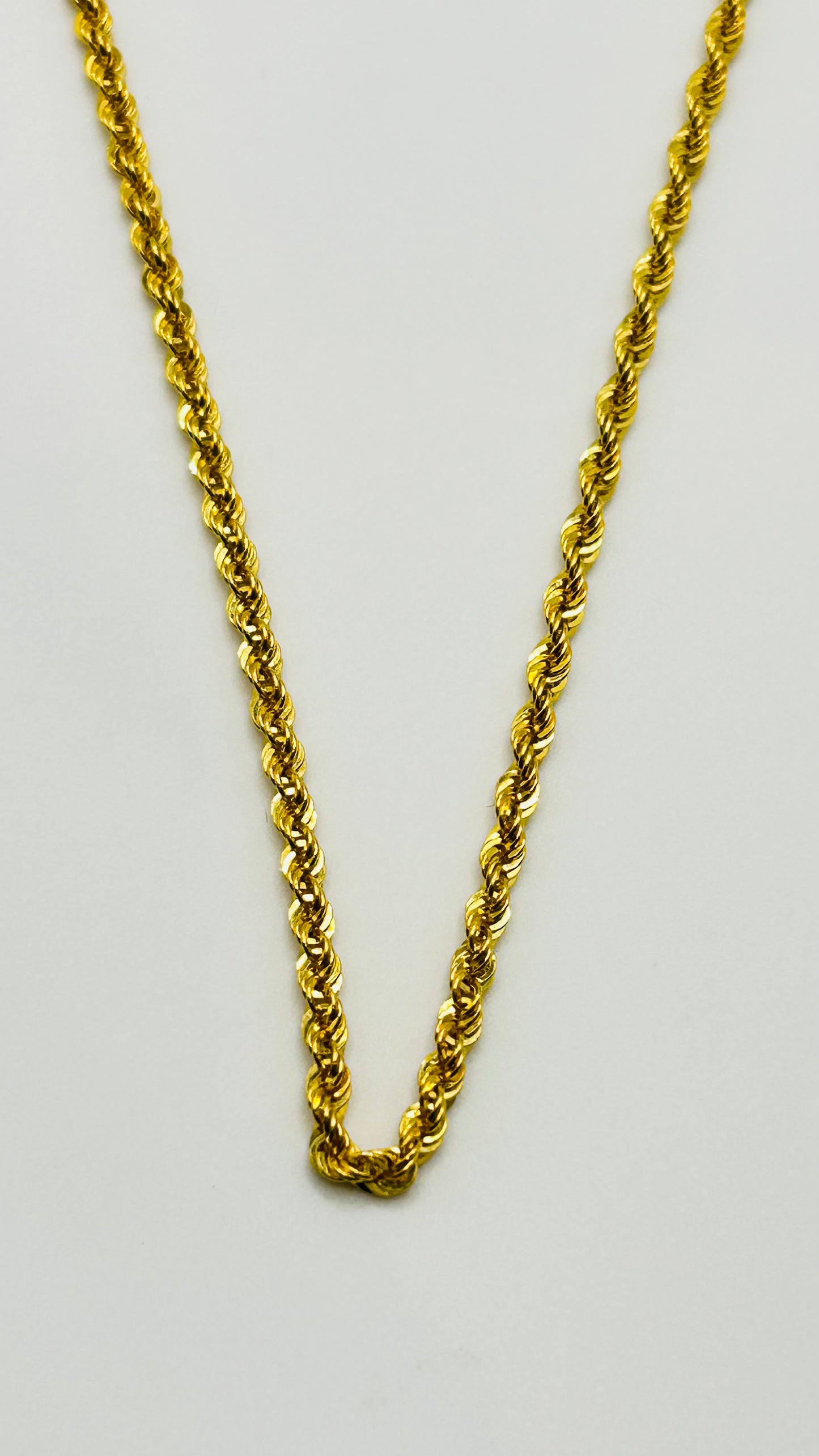 22ct Gold Hollow Rope Chain (5.3g, 18 Inches, Hallmarked)